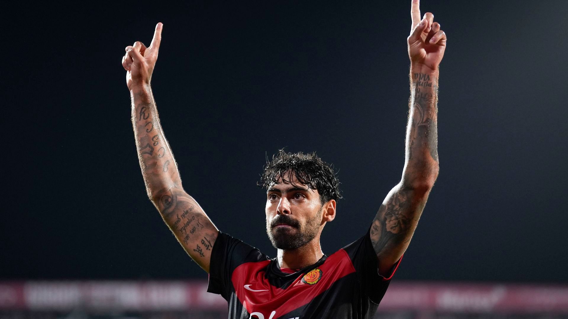Samu Costa celebra su gol ante el Girona