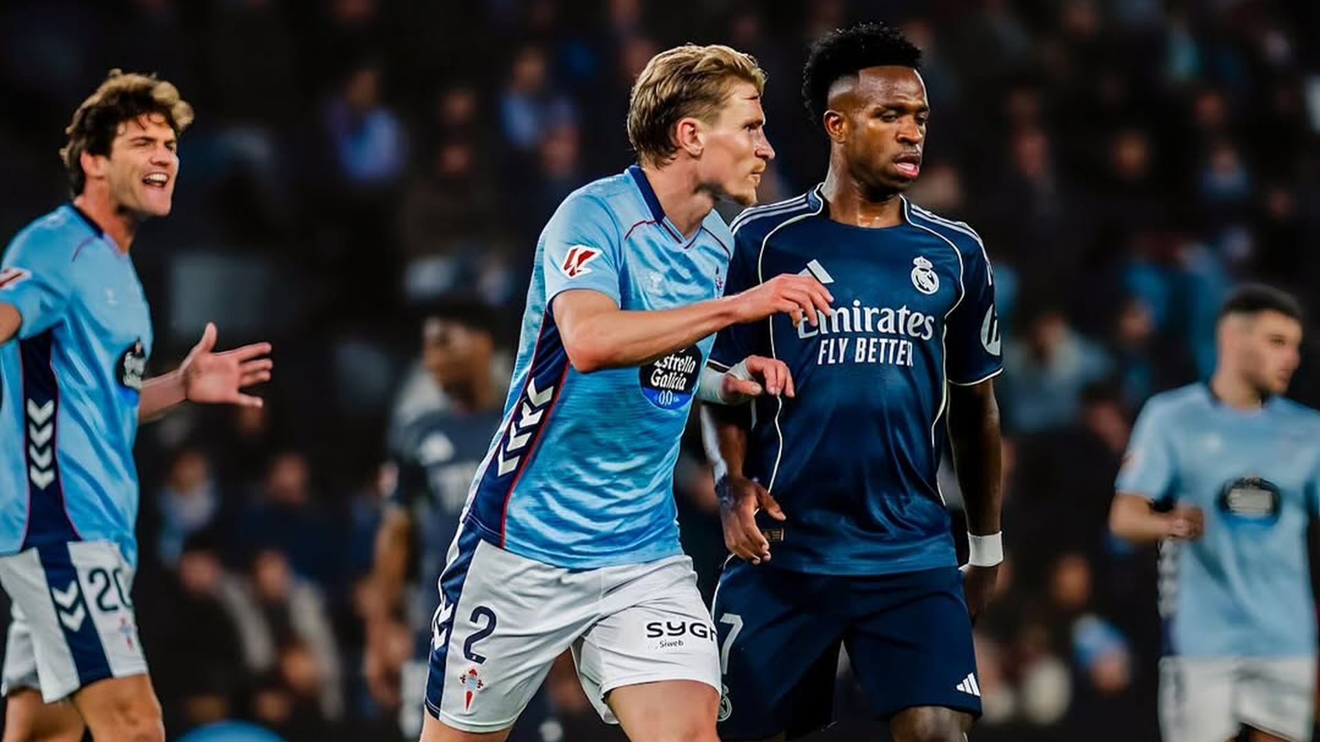 Carl Starfelt ante Vinícius