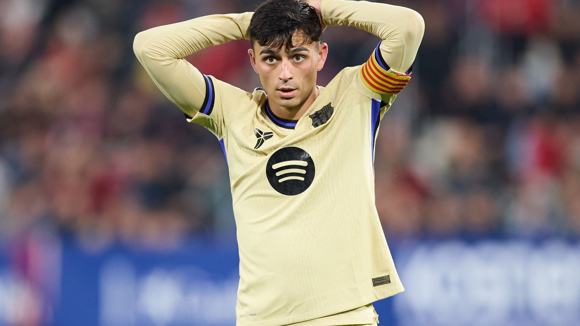 Pedri, en el partido contra Osasuna