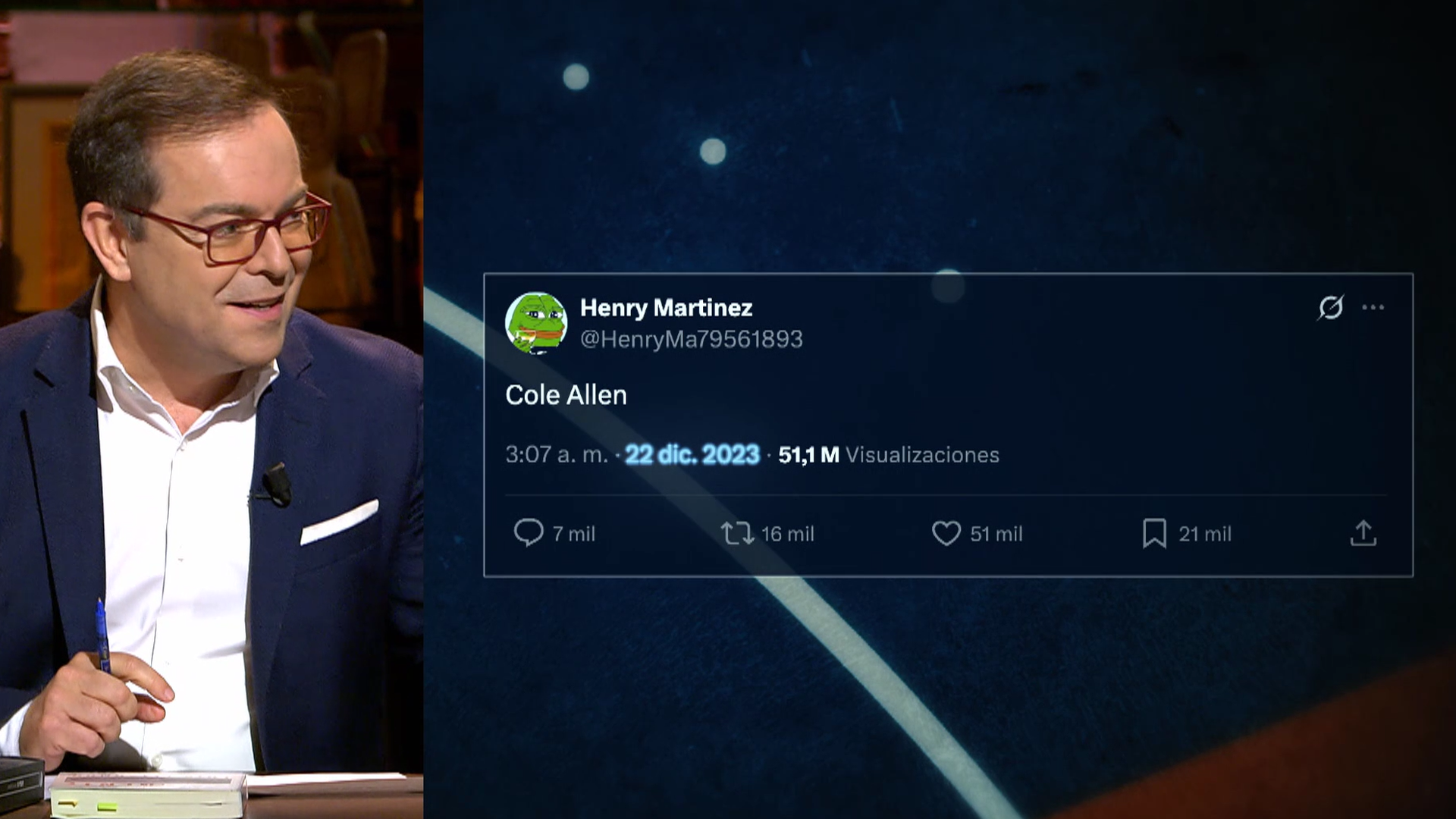 El tuit de Henry Martínez
