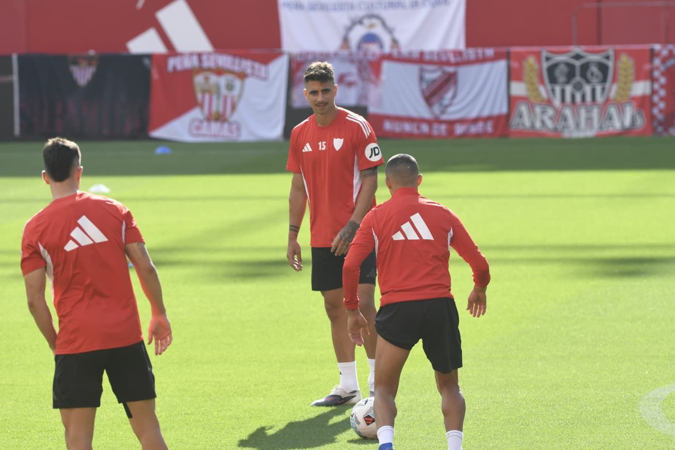 Imagen del entrenamiento de este sábado