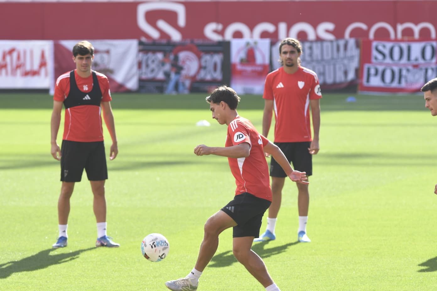 Imagen del entrenamiento de este sábado