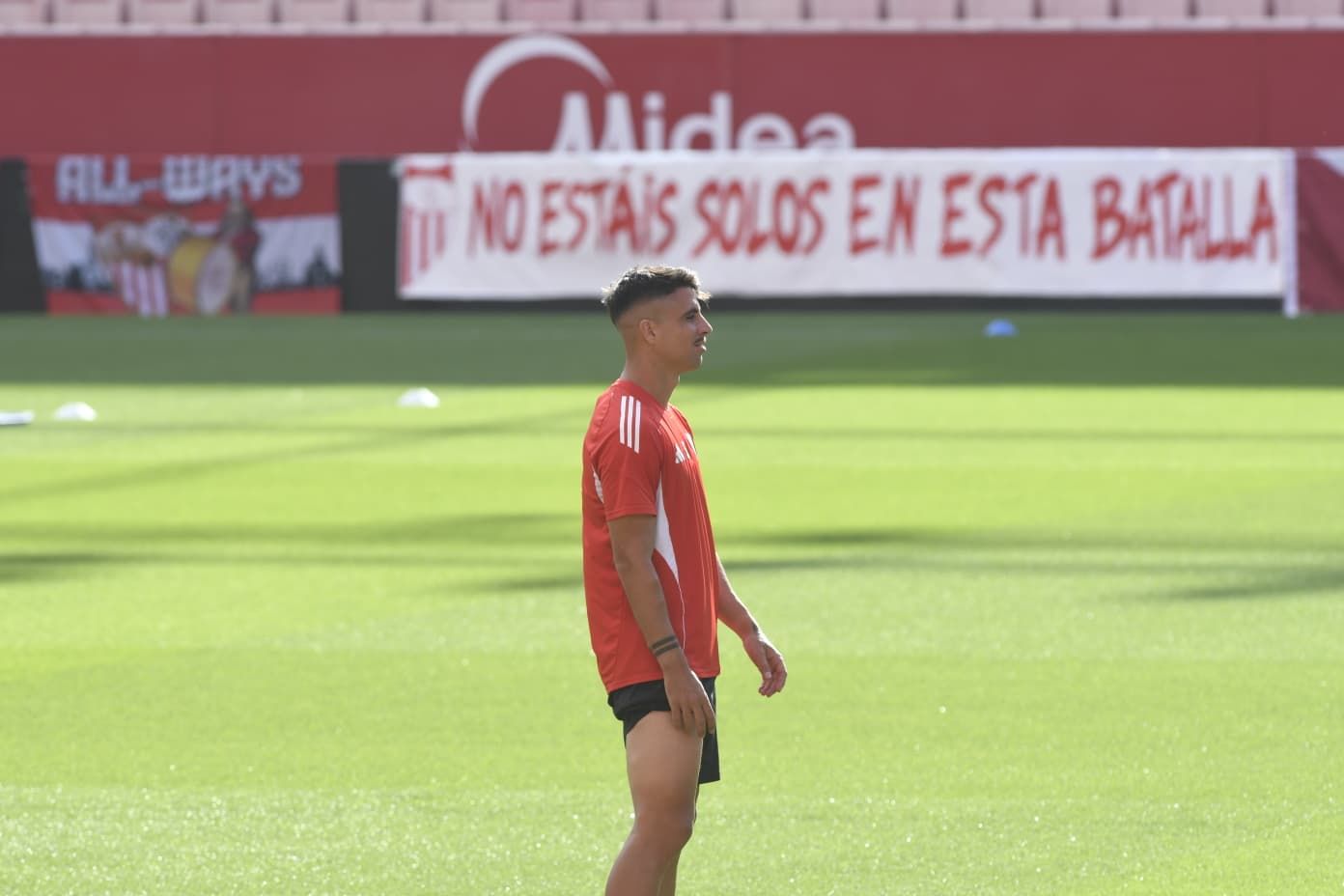 Imagen del entrenamiento de este sábado