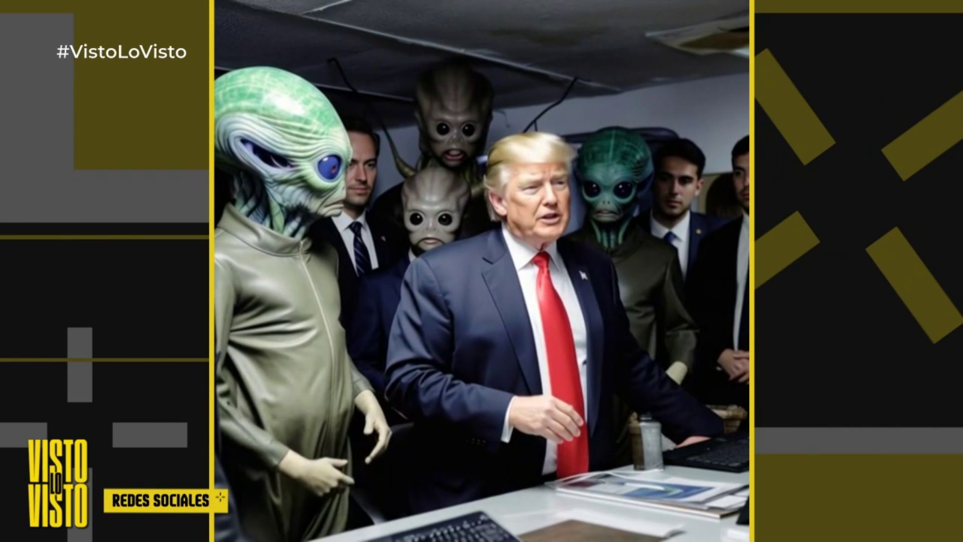 Las imágenes virales de Donald Trump con extraterrestres