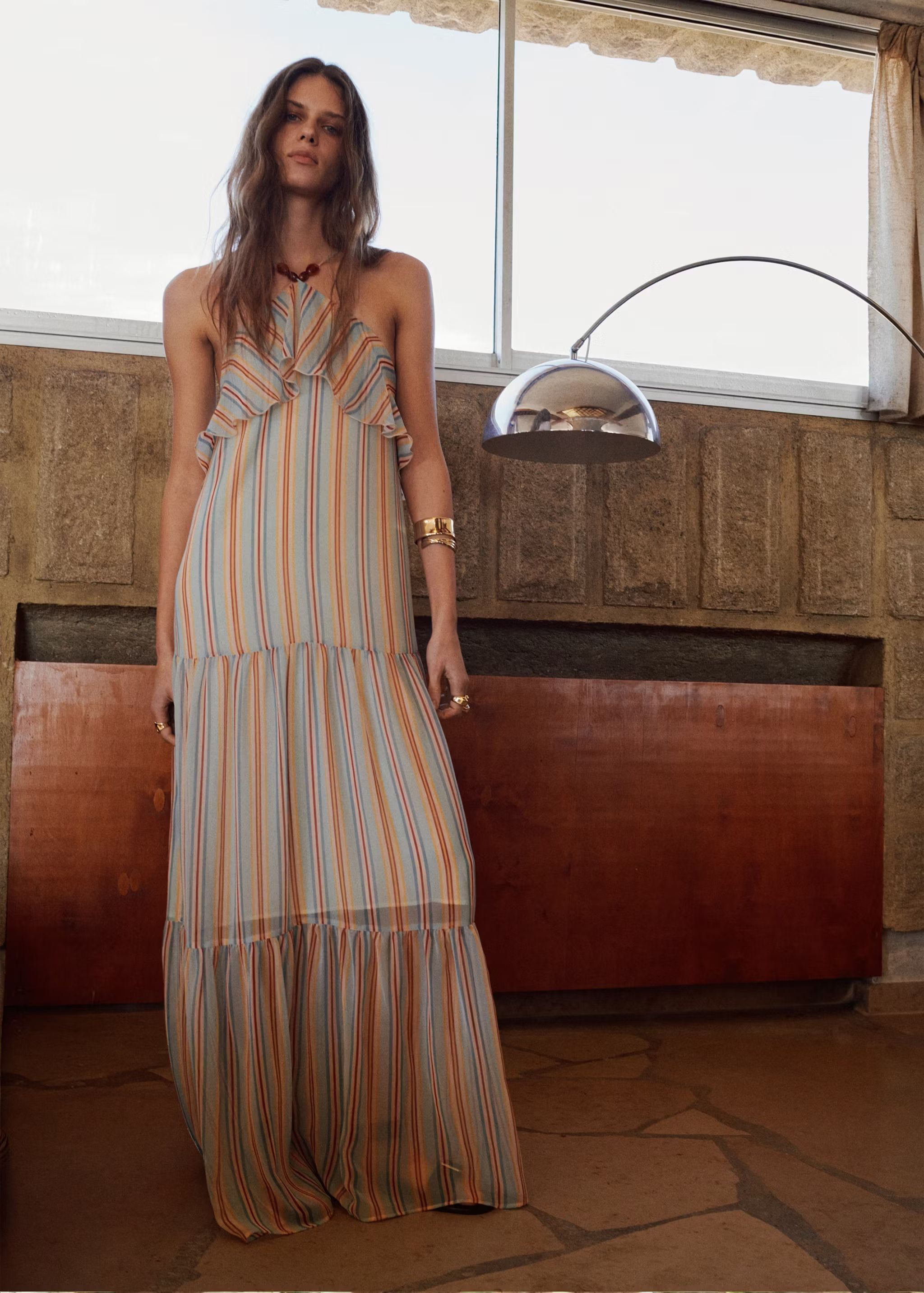 Vestido de rayas de Mango