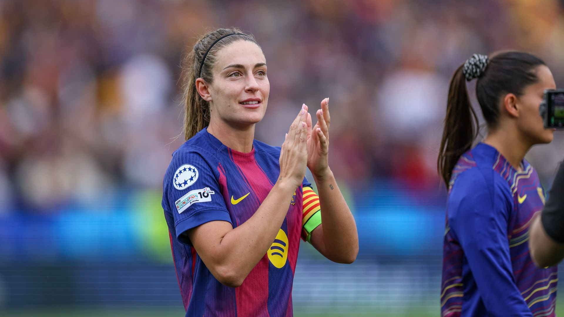 Alexia con el FC Barcelona