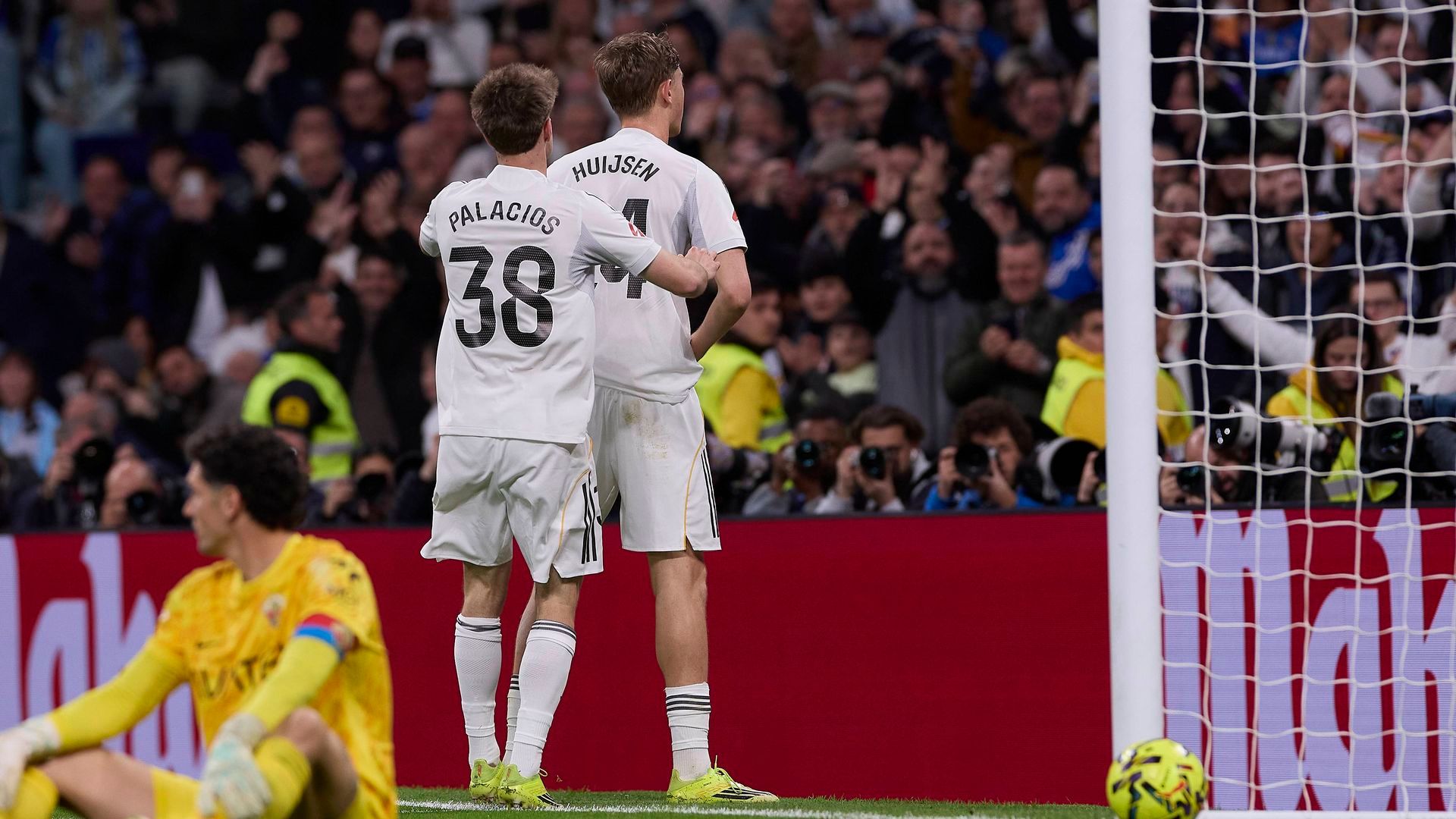 César Palacios, en un partido del Real Madrid