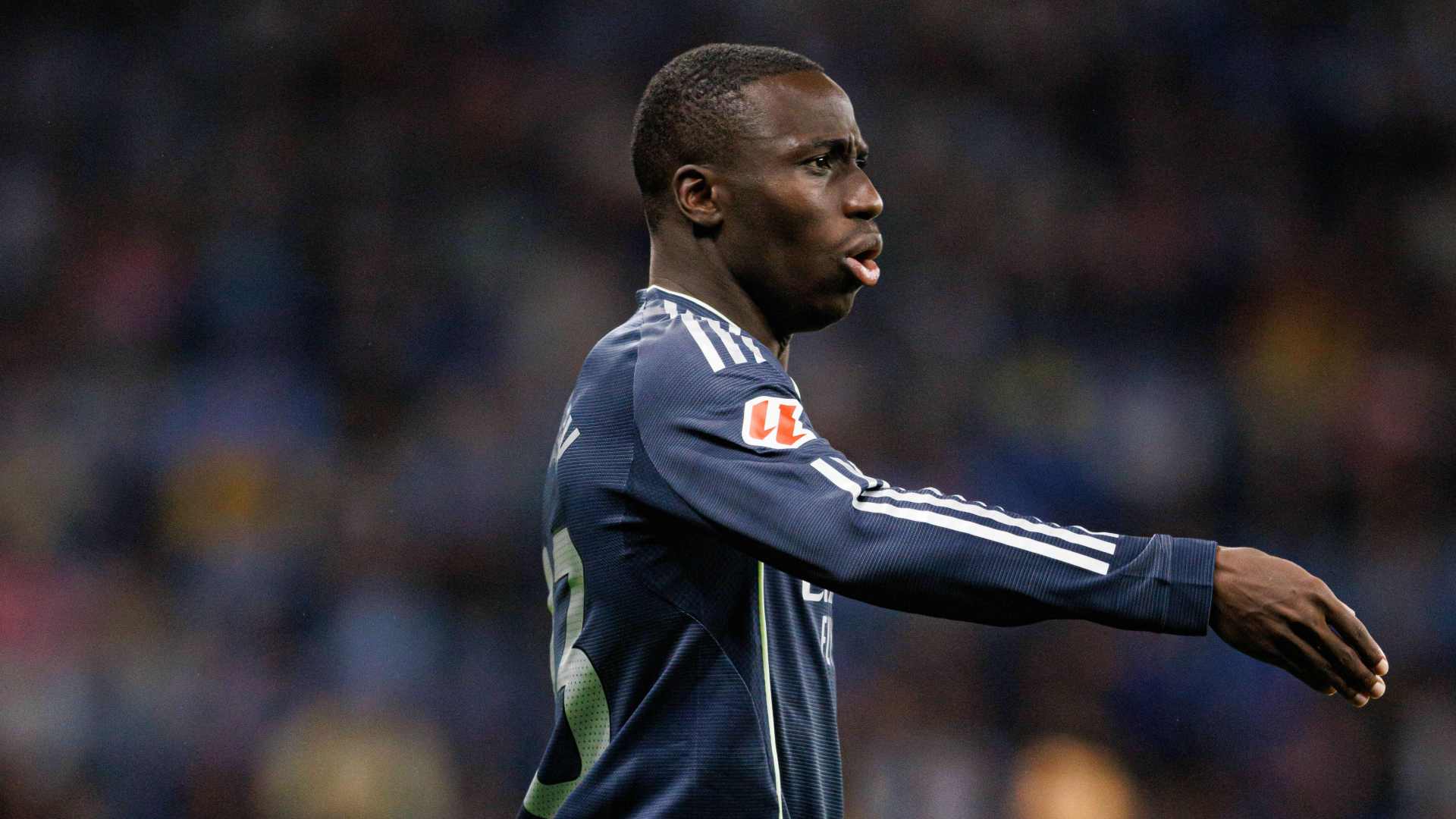 Ferland Mendy, en el Espanyol-Real Madrid