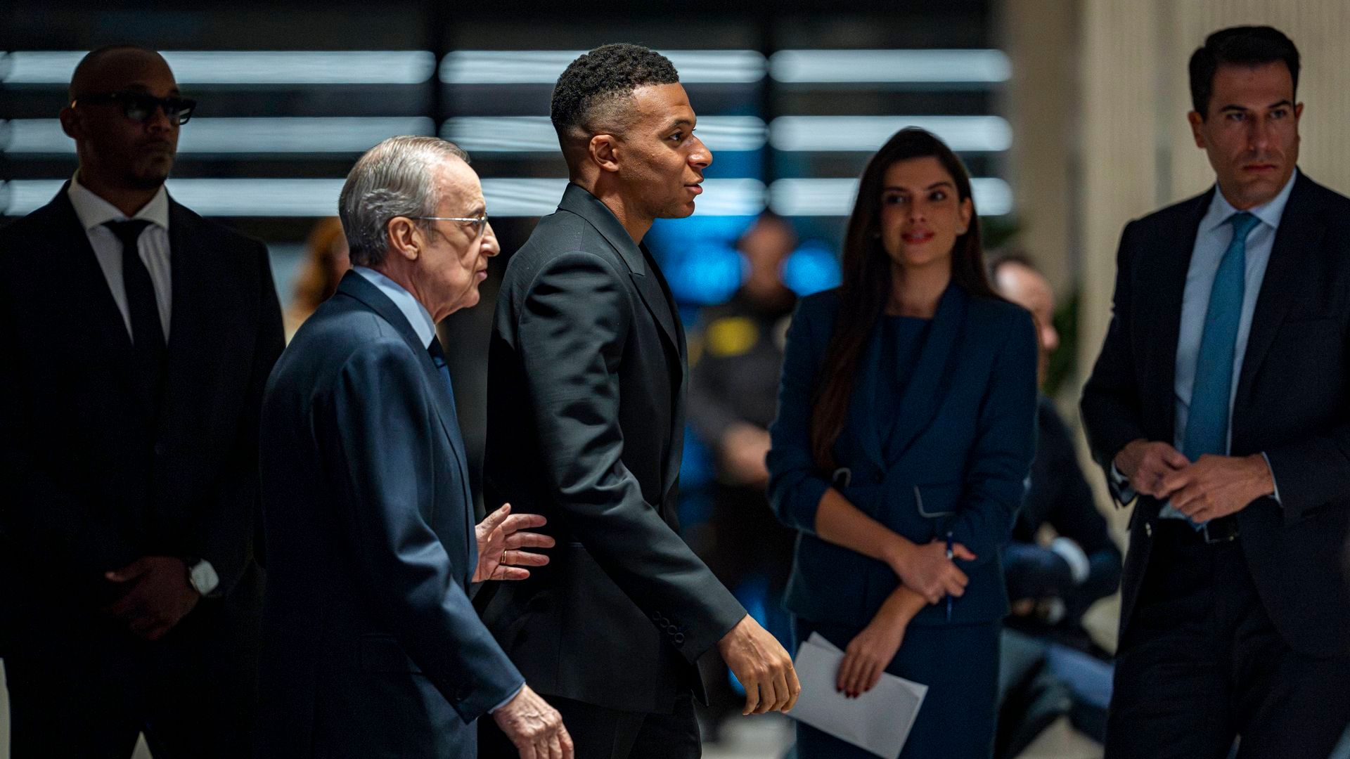 Florentino Pérez y Kylian Mbappé
