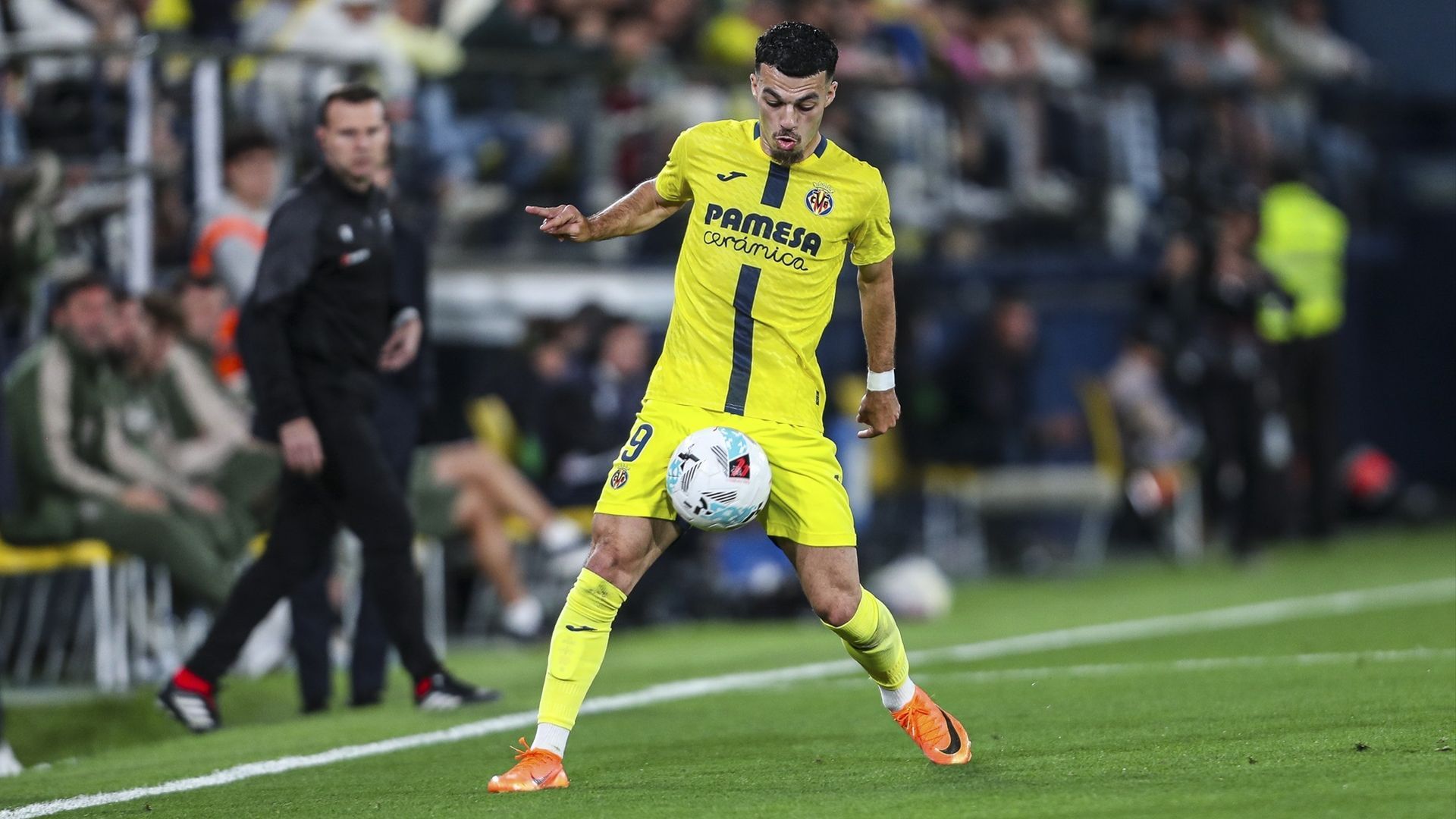 Georges Mikautadze durante un partido del Villarreal esta temporada