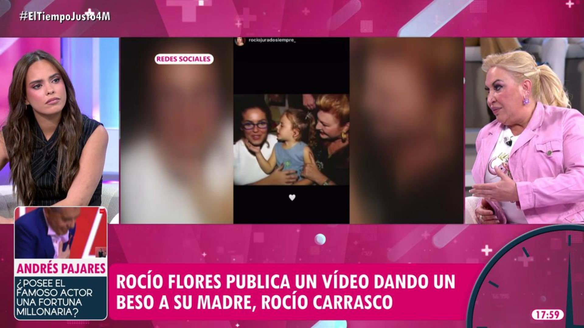 Raquel Mosquera opina sobre el vídeo que Rocío Flores ha compartido en redes dando un beso a su madre
