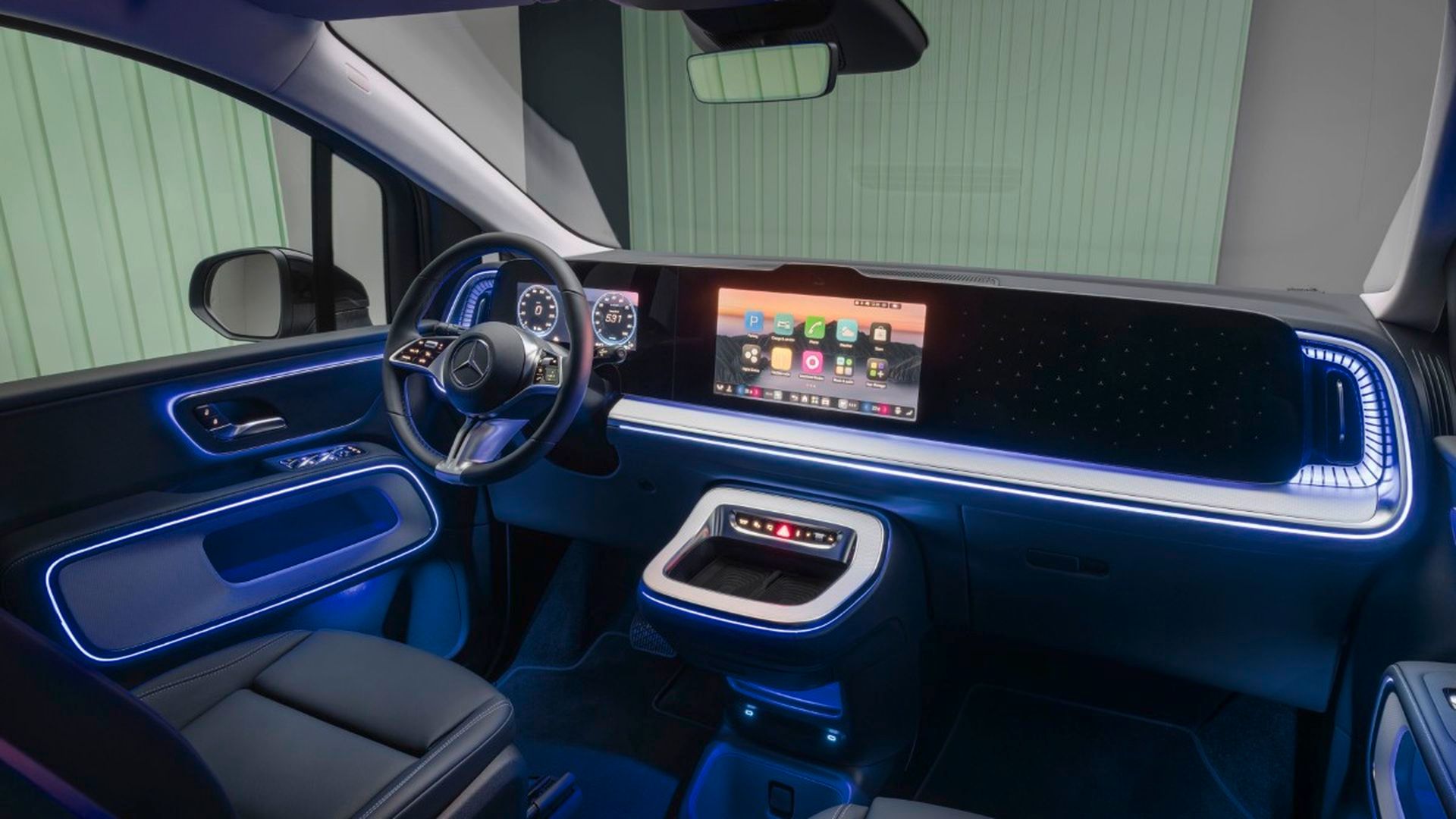 Interior del Mercedes-Benz VLE eléctrico