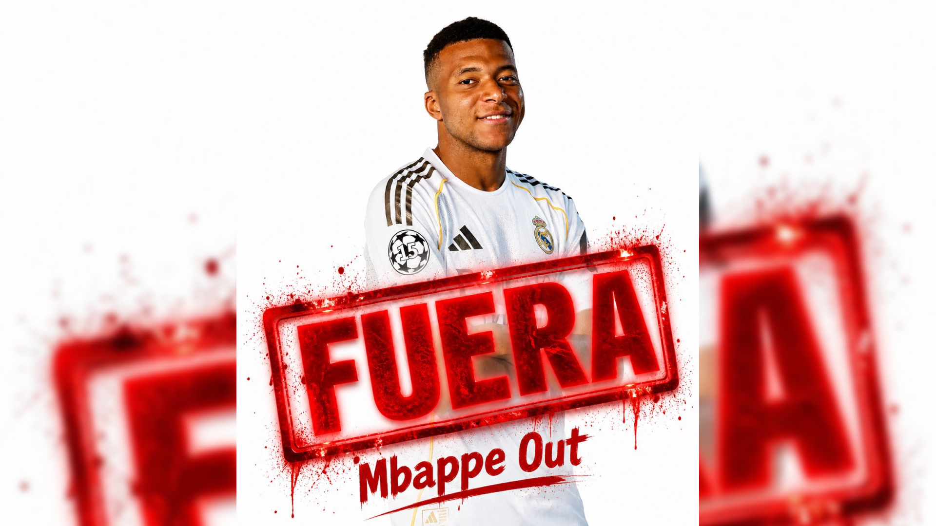 La imagen pidiendo la salida de Kylian Mbappé que comparte la afición del Real Madrid
