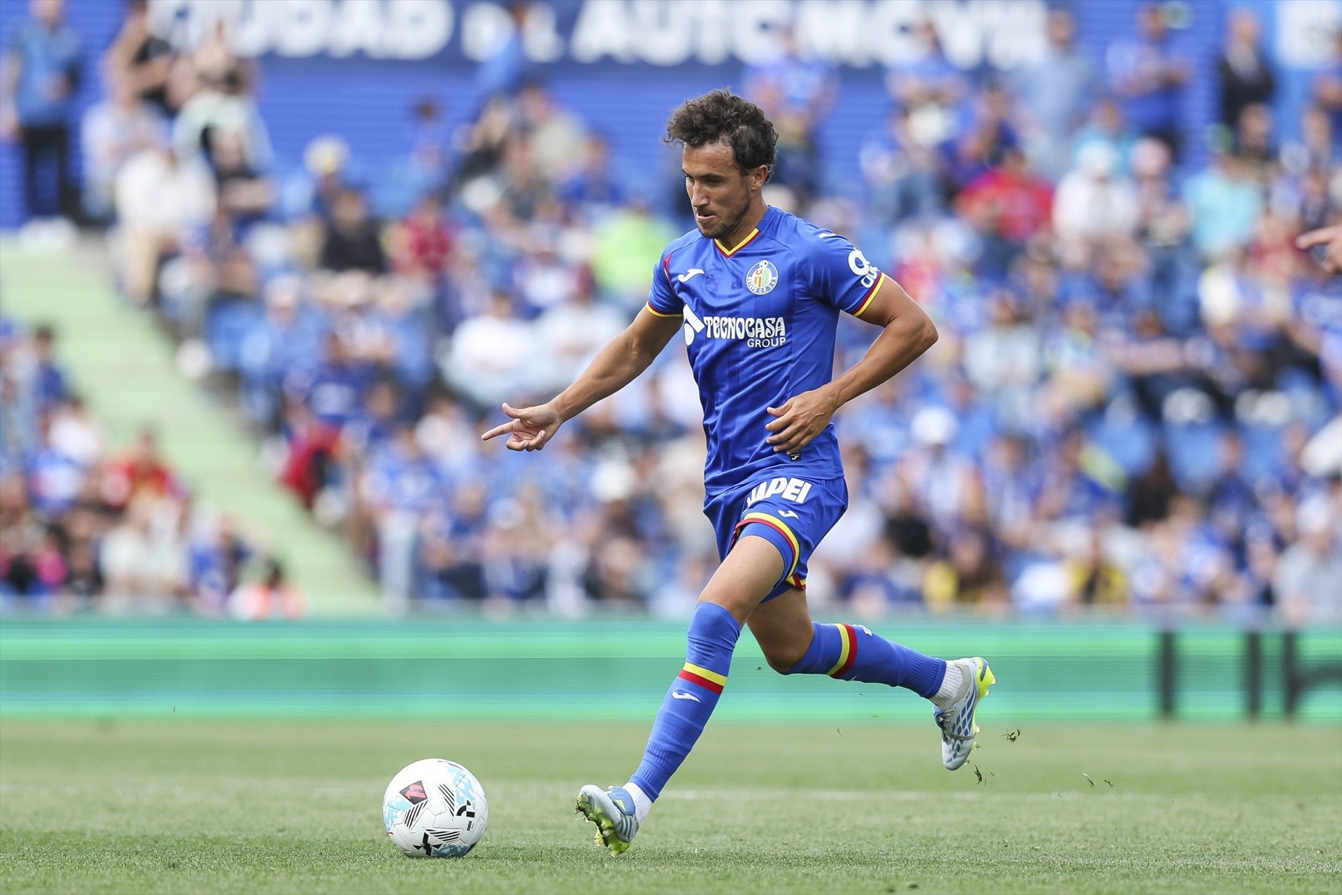 Luis Milla durante un partido del Getafe esta temporada