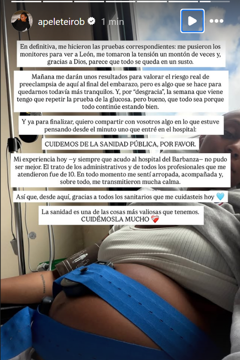 Ana Peleteiro en el hospital