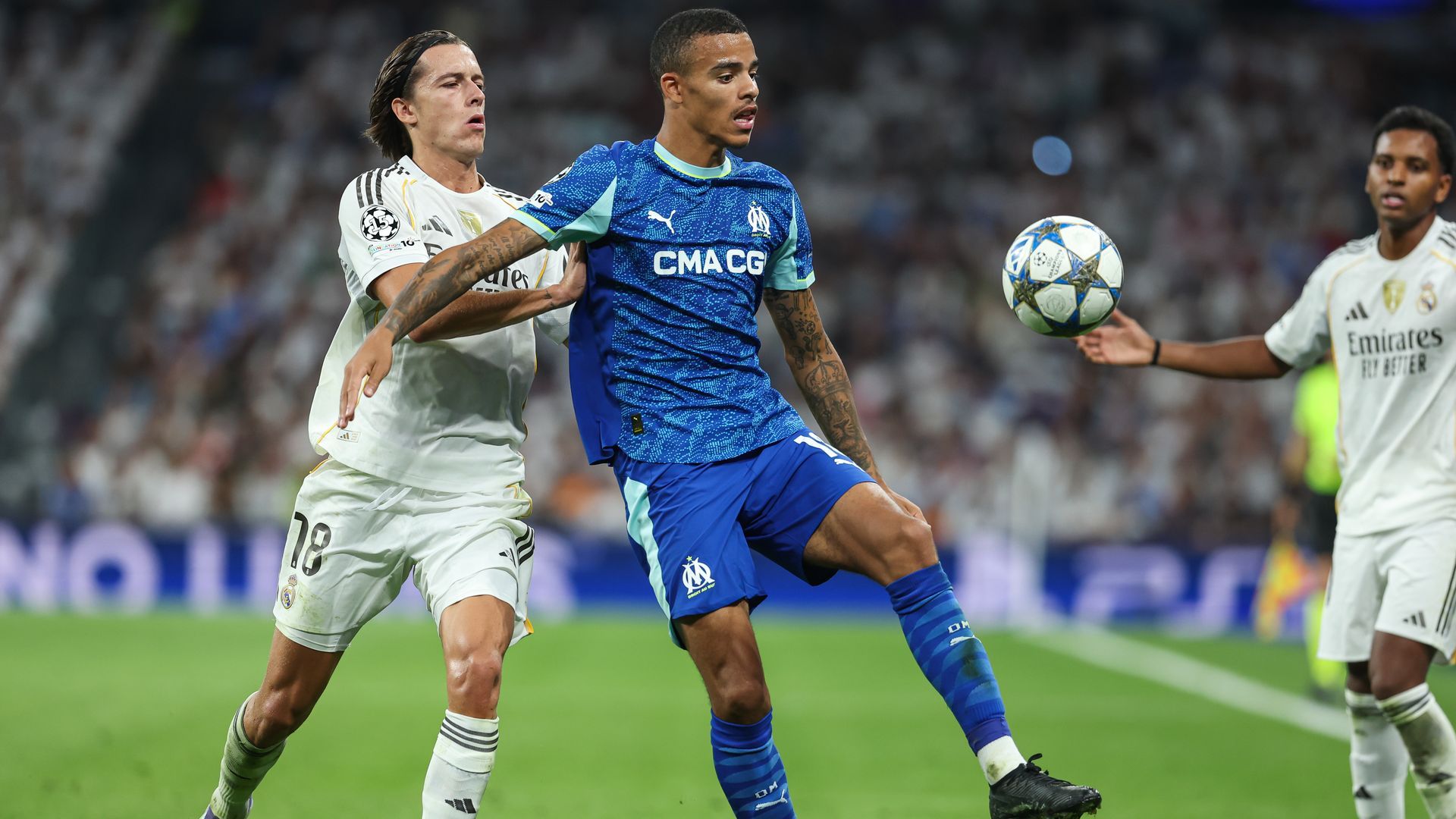 Greenwood ante el Real Madrid