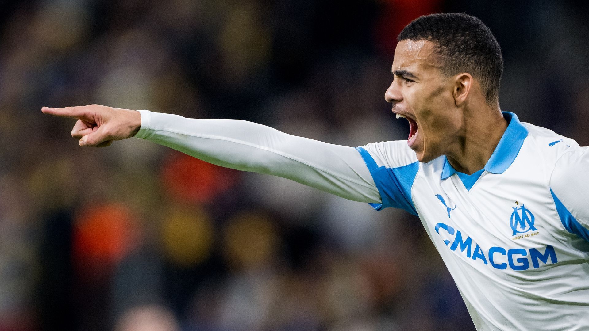 Greenwood en un partido con el Marsella