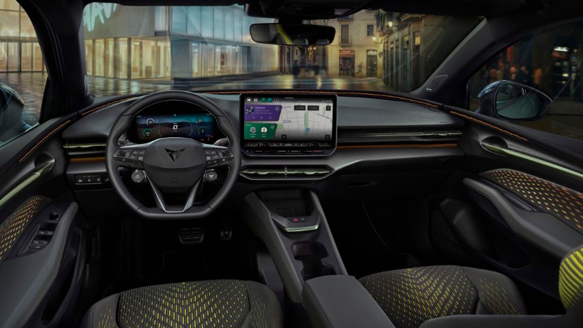Interior del Cupra Raval eléctrico