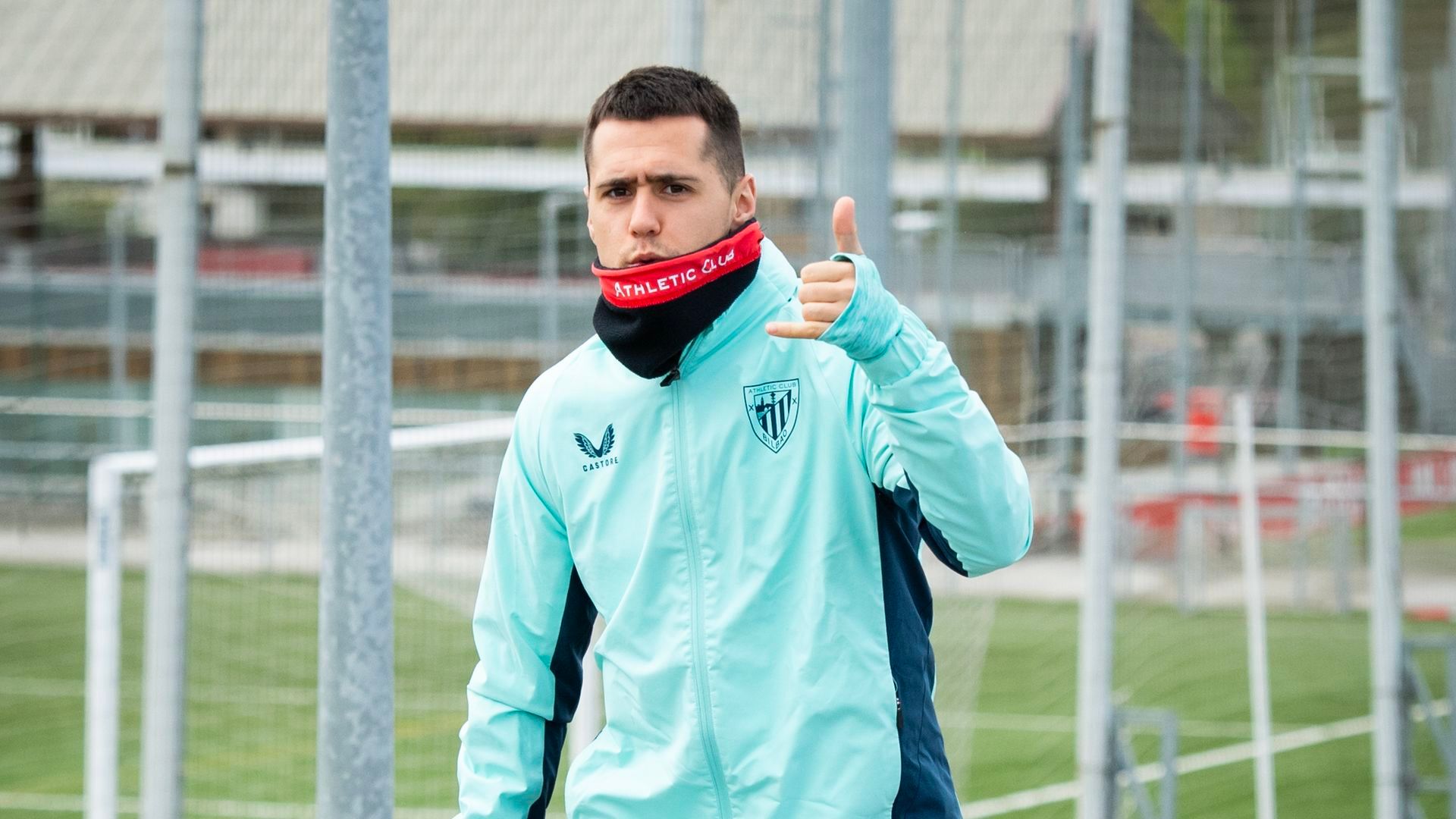 La moral de Urko Izeta en un entrenamiento en Lezama