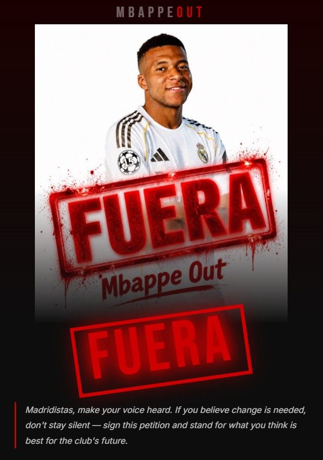 La plataforma de petición de firmas para la venta de Kylian Mbappé