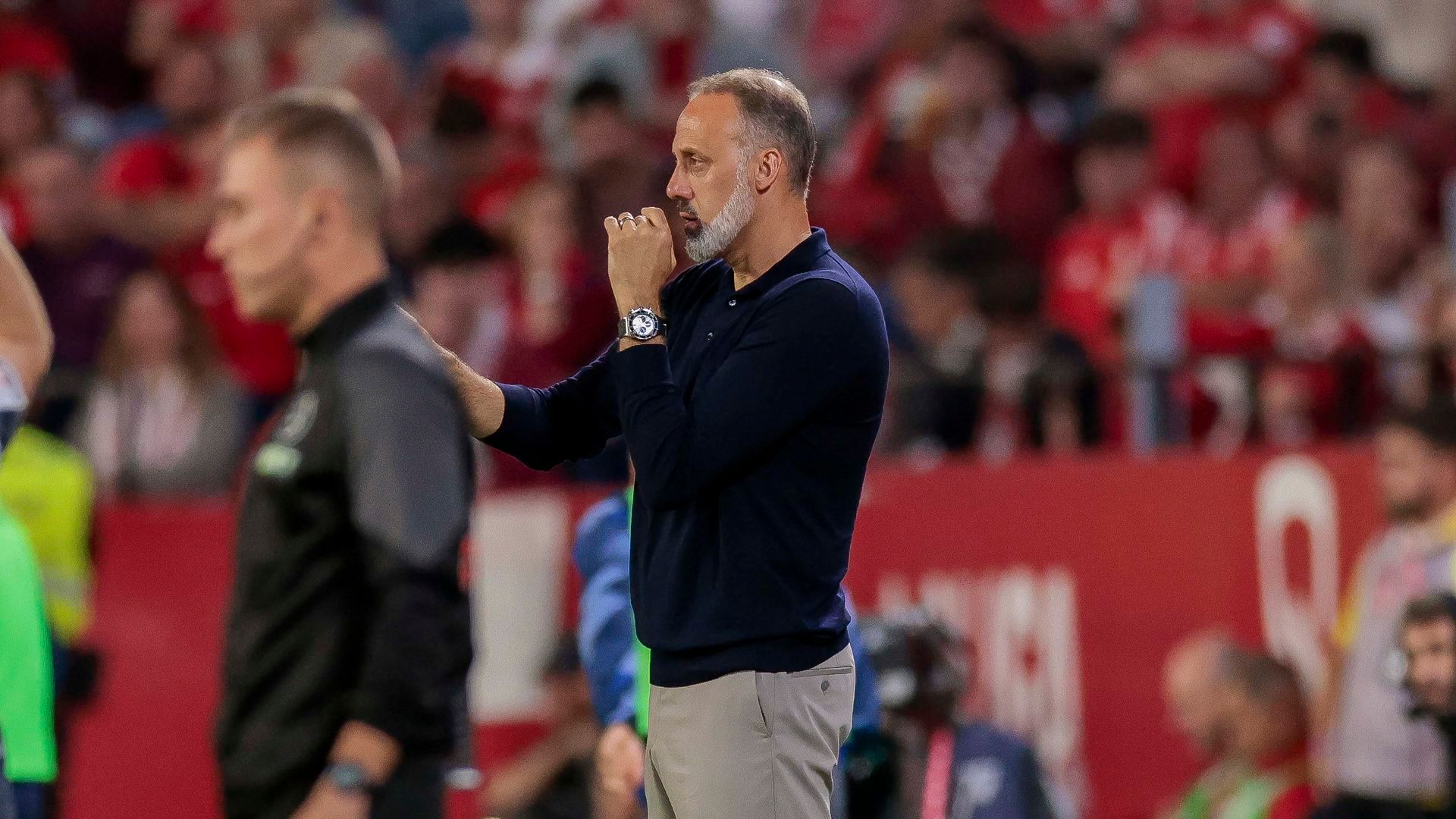 Matarazzo, durante el Sevilla - Real Sociedad.