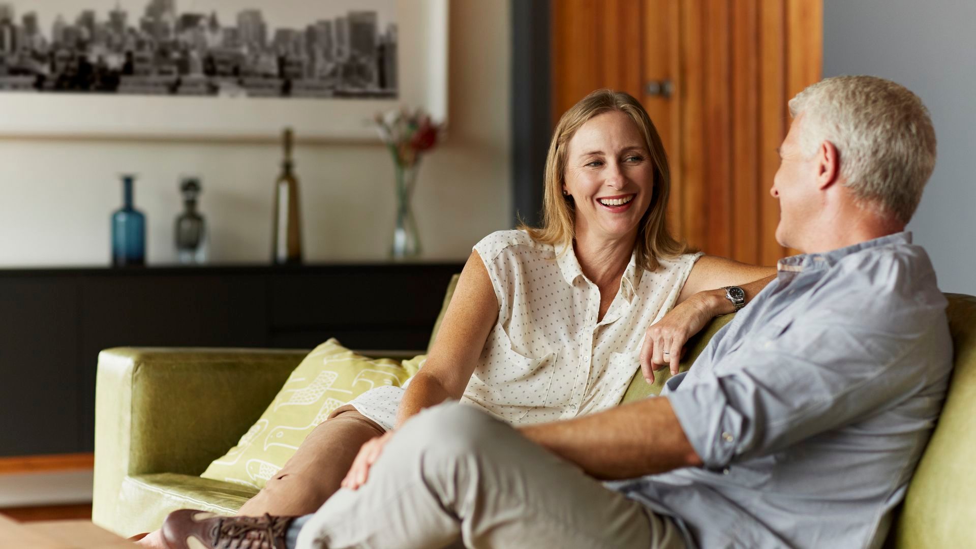 Pareja en el hogar
