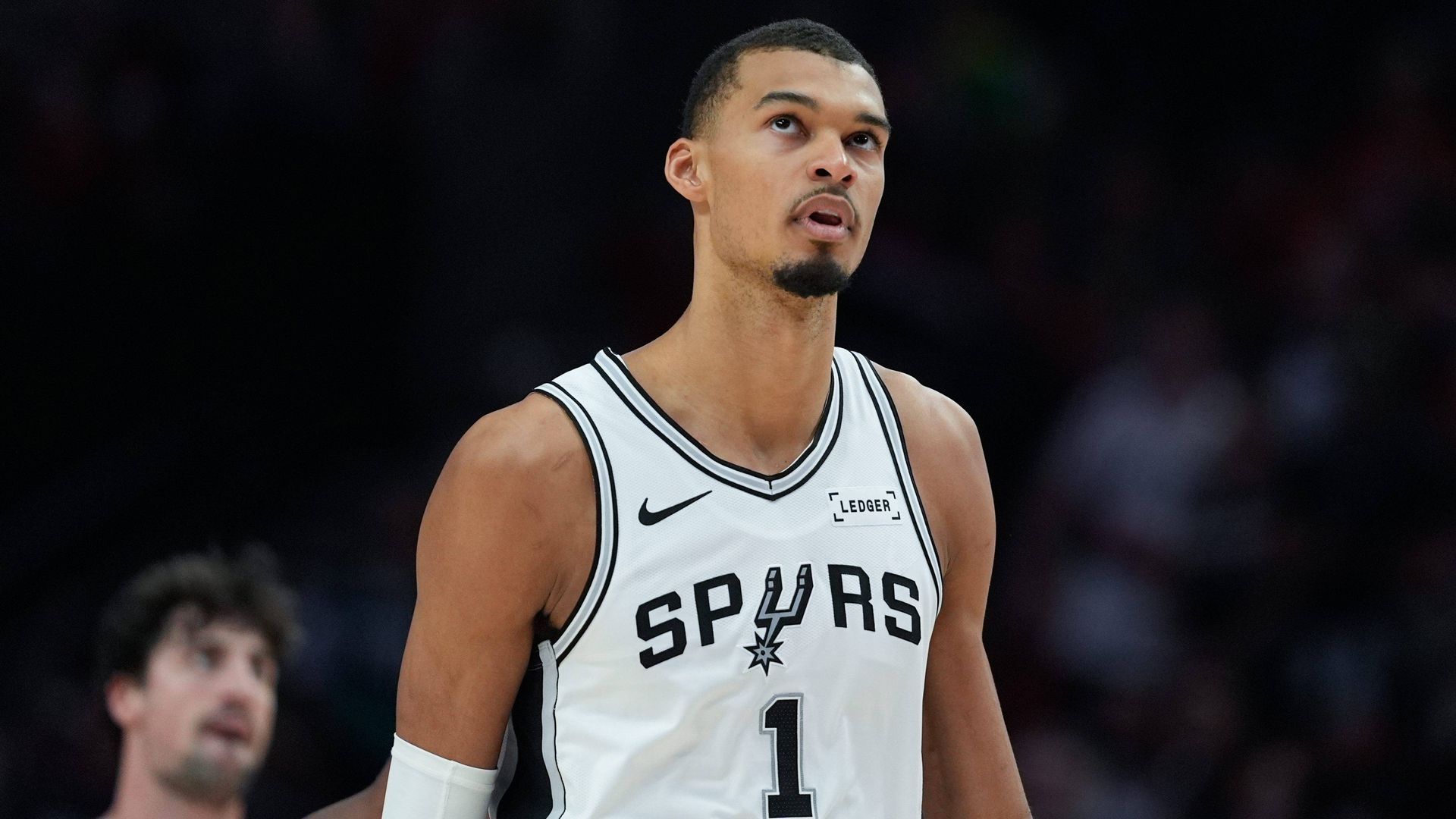 Victor Wembanyama durante un partido de los San Antonio Spurs esta temporada