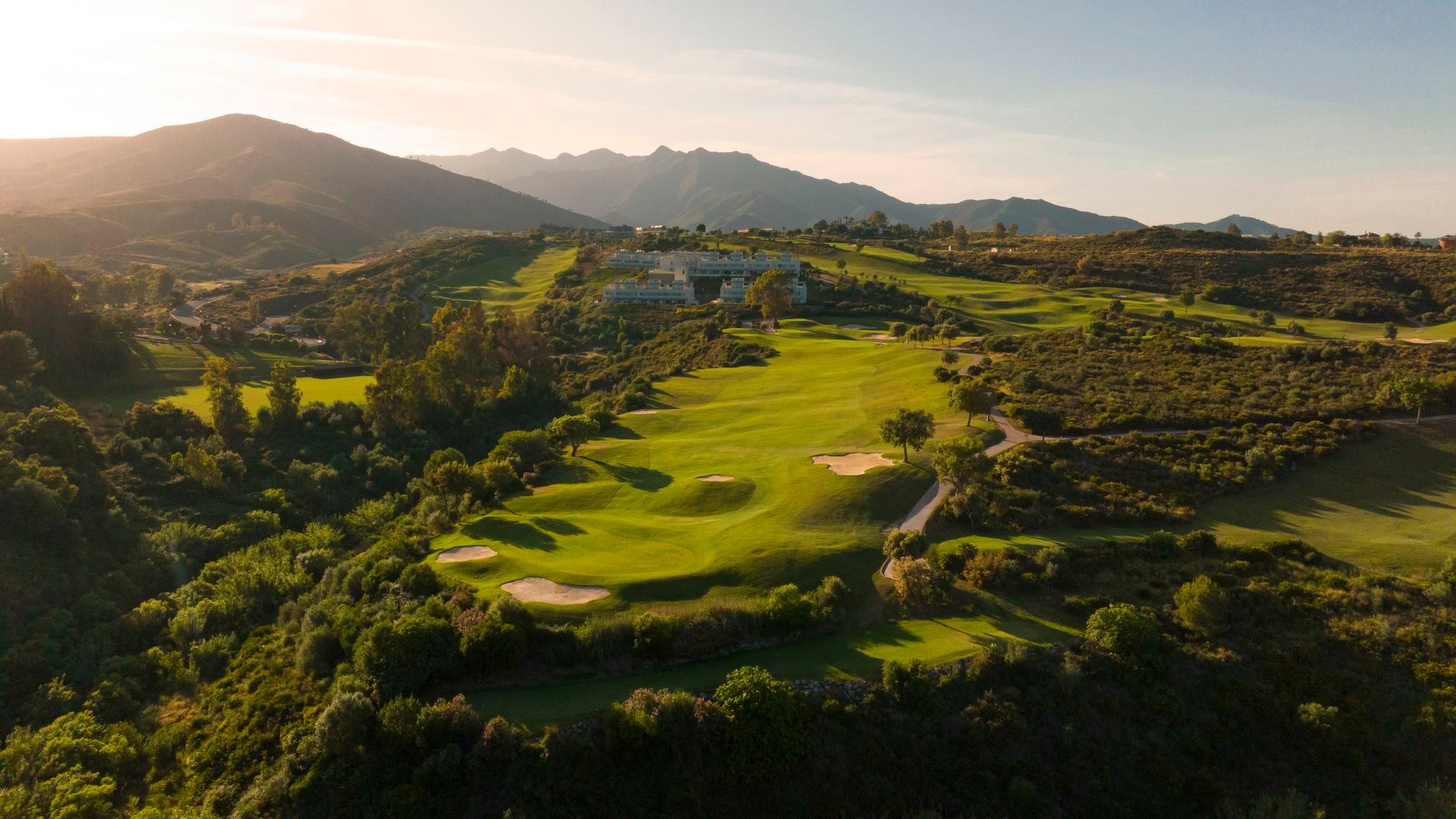 Vista aérea del campo Europa de La Cala Resort