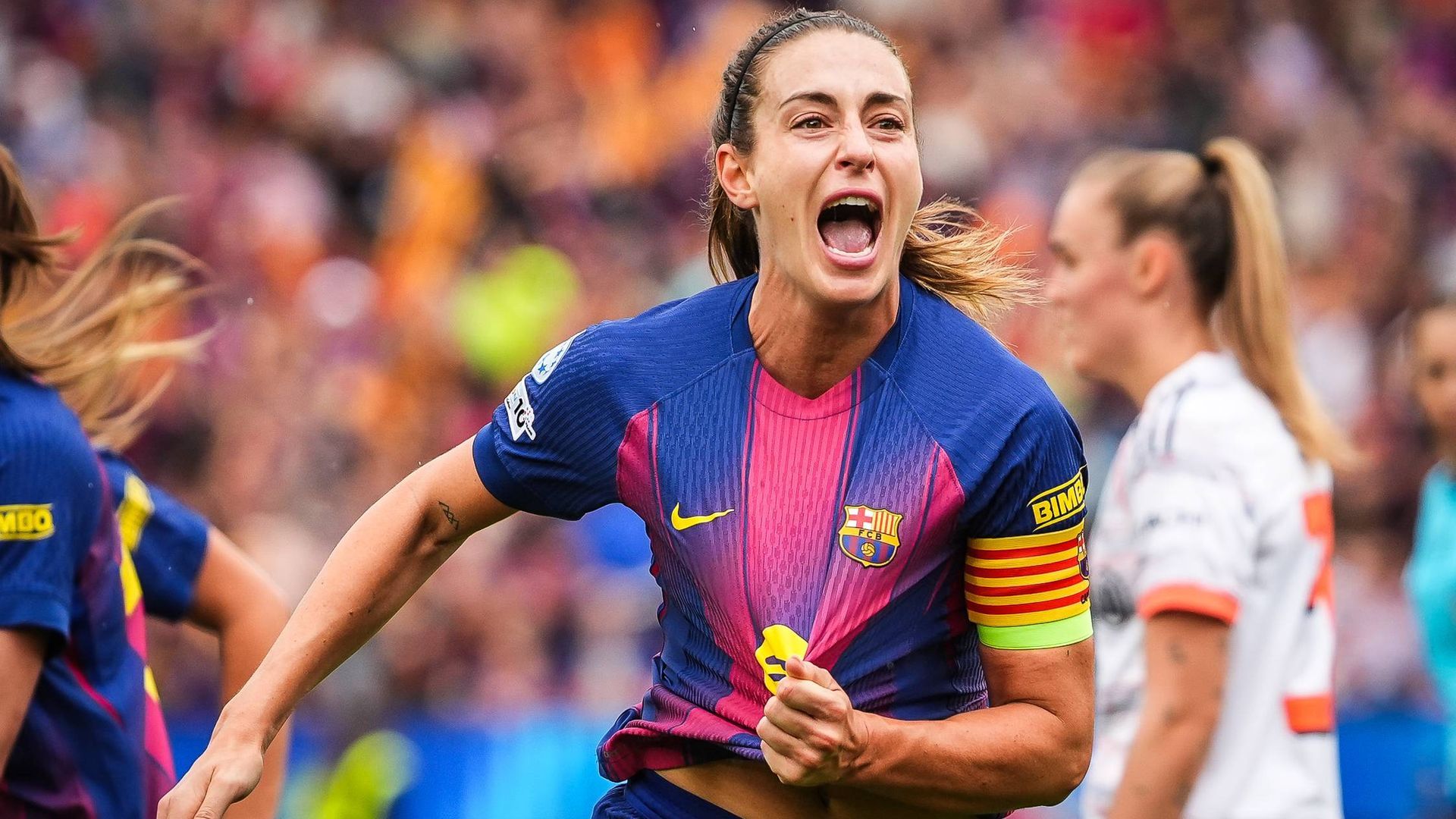 Alexia Putellas después de marcarle gol al Bayern de Munich
