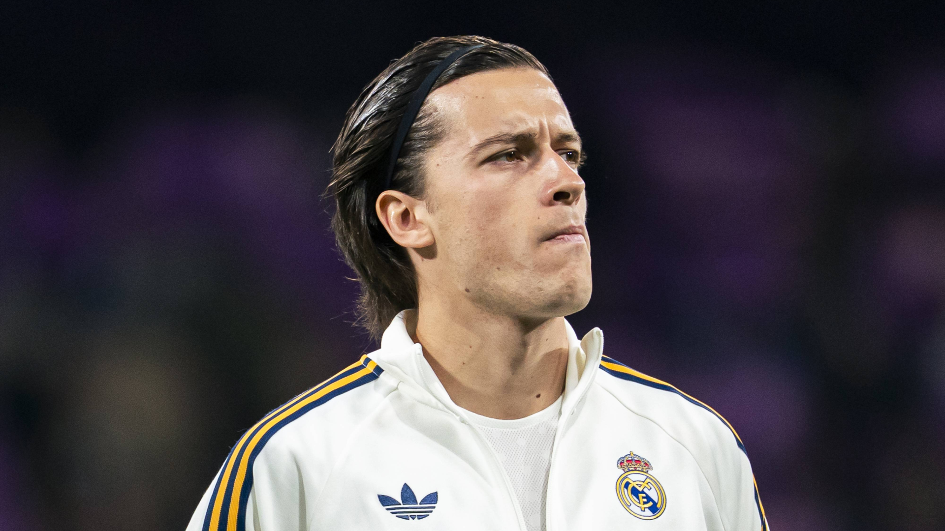 Álvaro Carreras, en un partido del Real Madrid