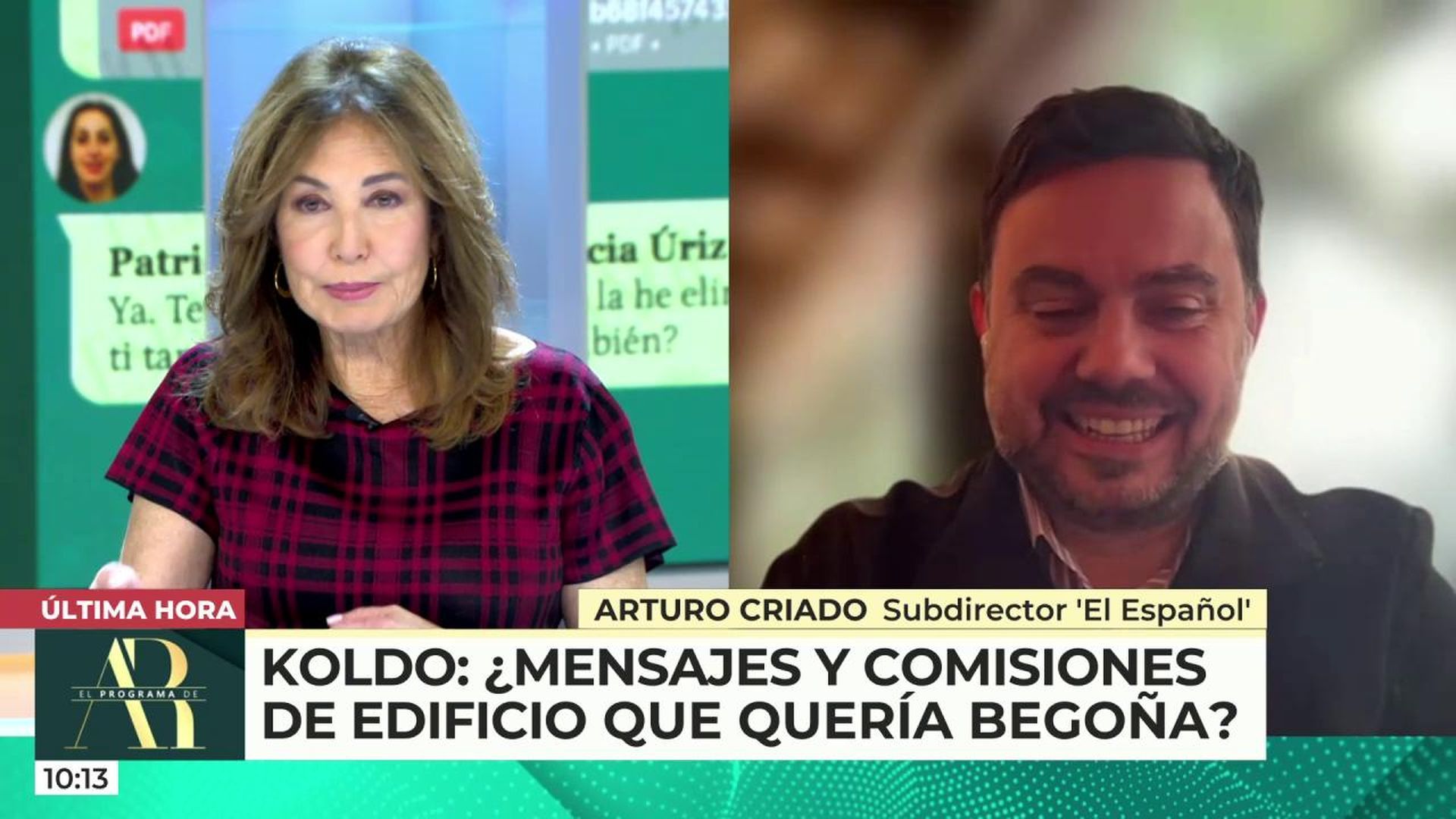 Ana Rosa Quintana y Arturo Criado, el subdirector de 'El Español'