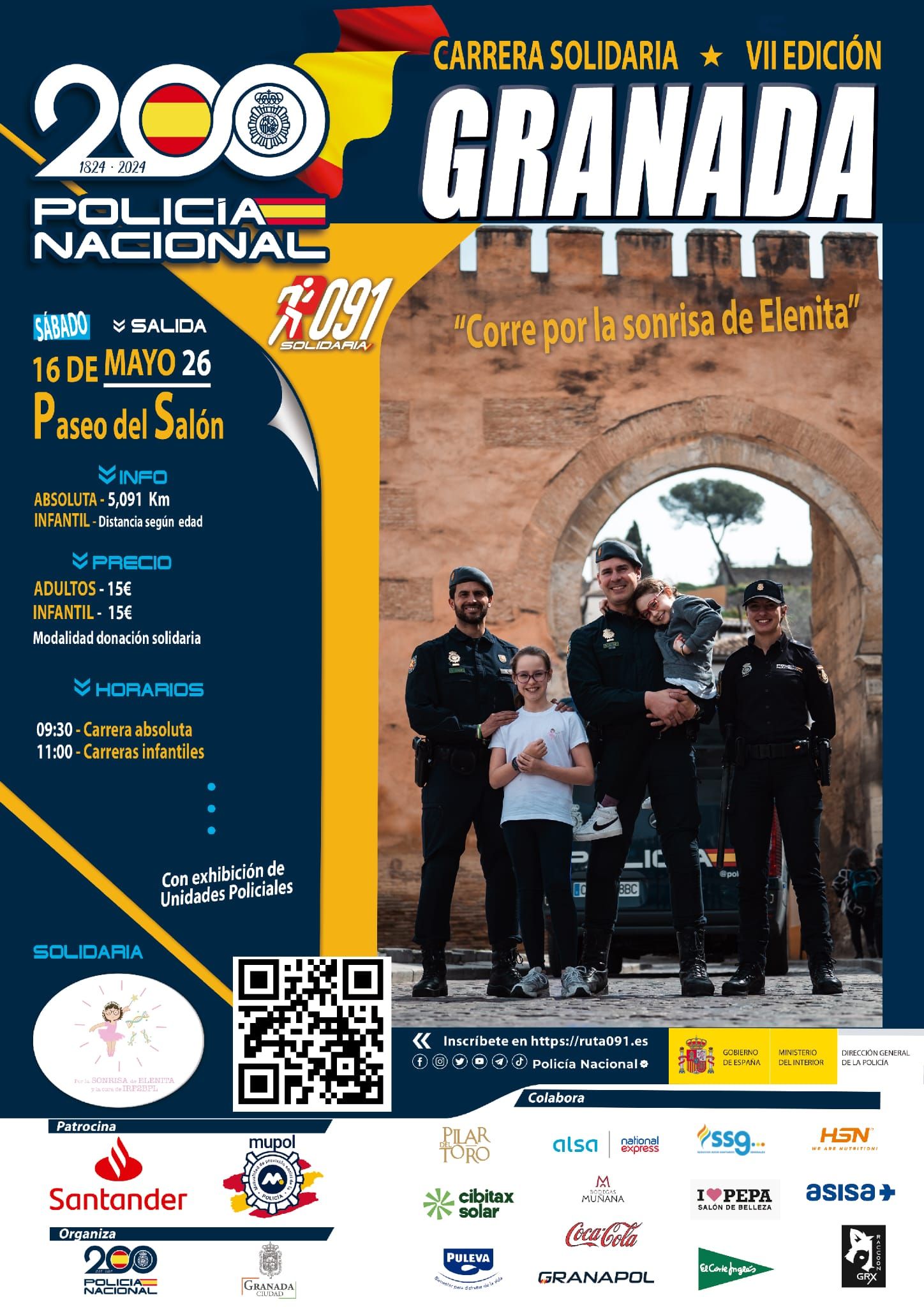 Carrera solidaria en Granada para recaudar fondos para Elenita