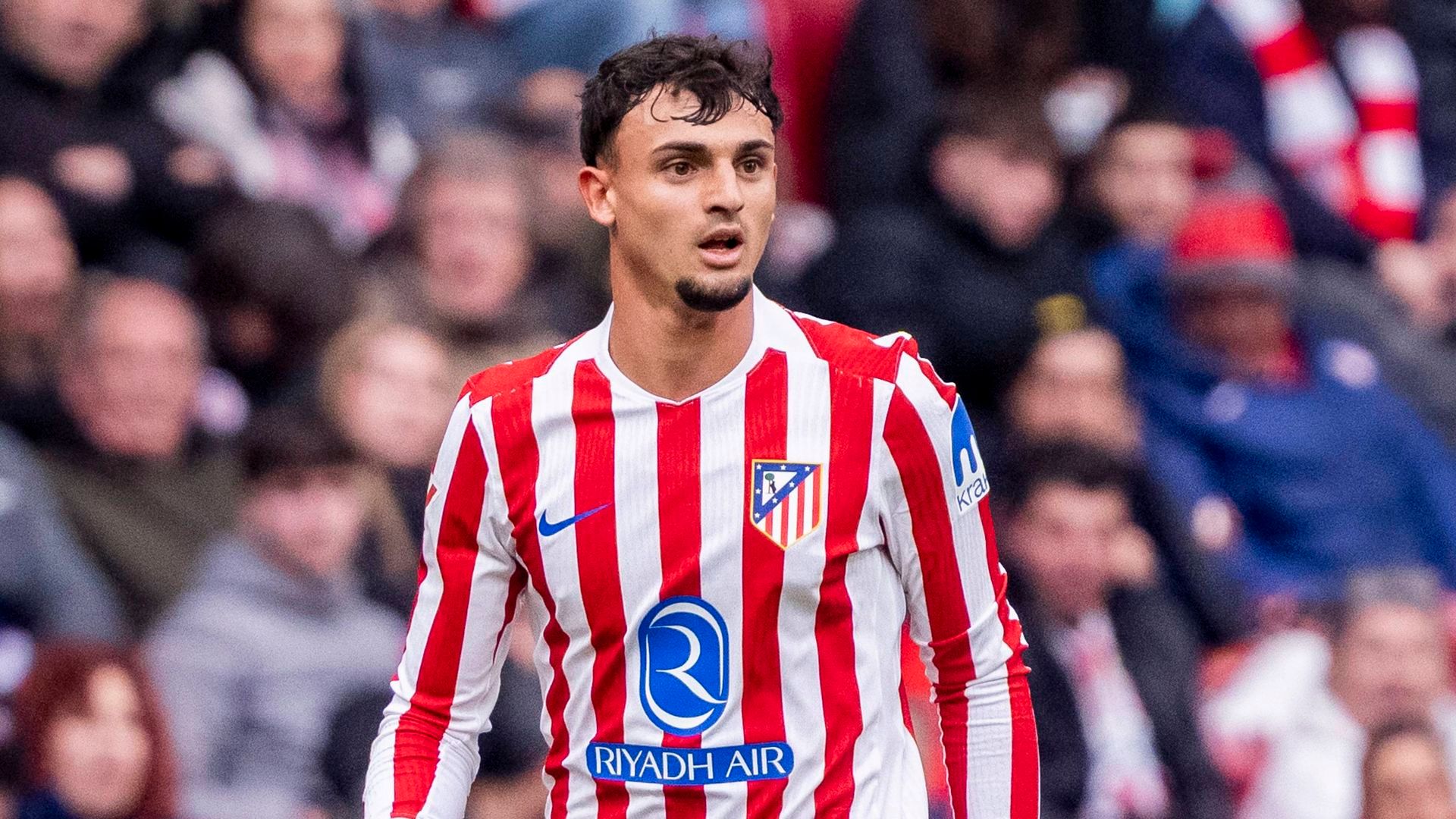 Marc Pubill durante un partido del Atlético de Madrid