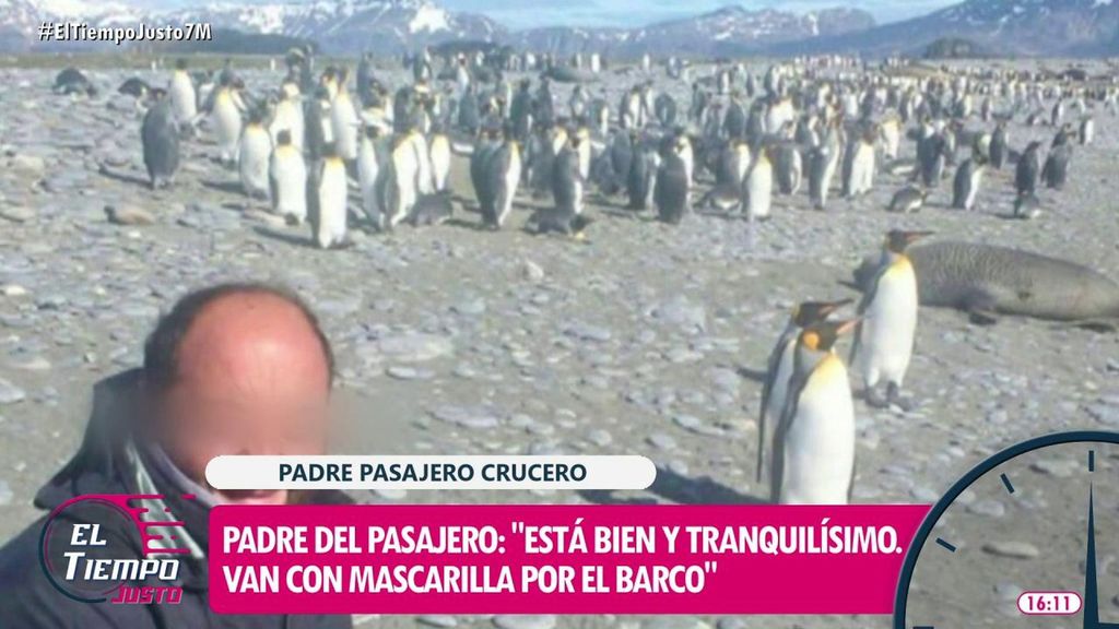 El mensaje de calma del padre de Ricardo, un español a bordo del Honidus: "Está bien y tranquilísimo, van con mascarilla por el barco"
