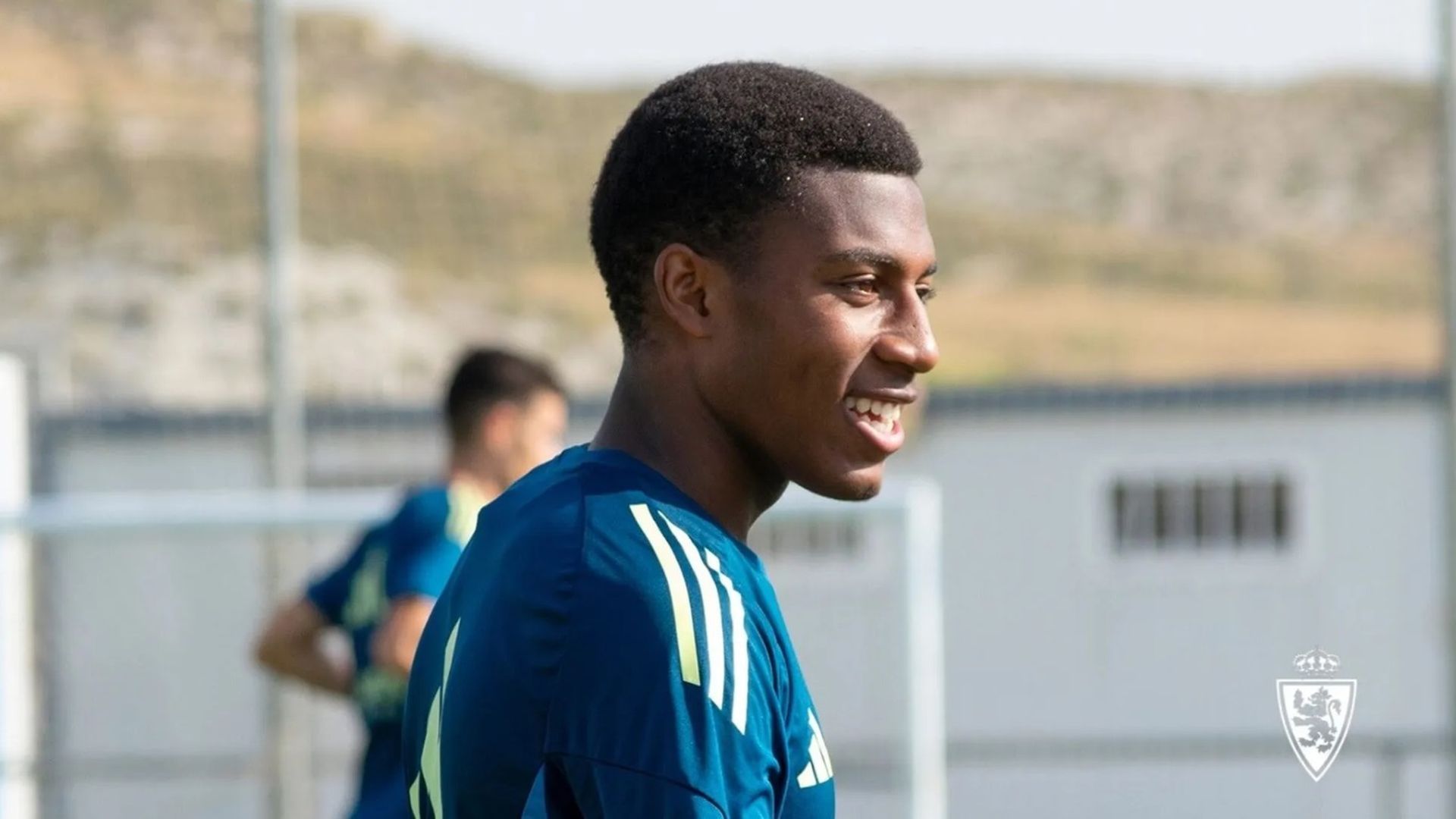 Álex Gomes, durante un entrenamiento con el Real Zaragoza.