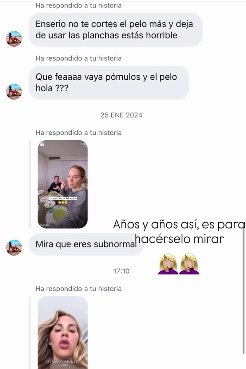 Algunos de los comentarios que le llegan a Yoli a través de sus redes sociales