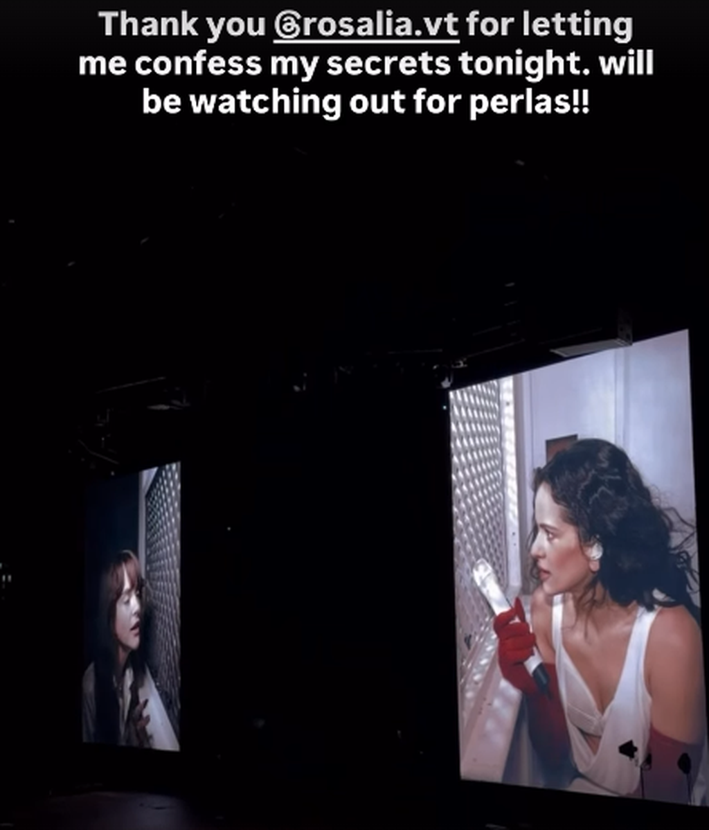 Cara Delevigne y Rosalía, en el concierto de la cantante en Londres