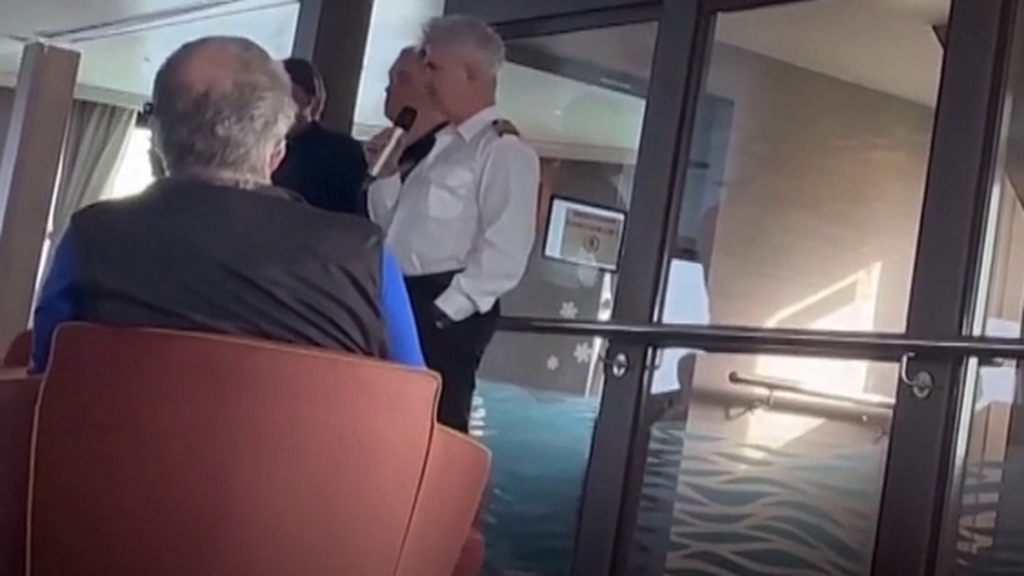 El momento en que el capitán del crucero del hantavirus anunció la primera muerte a bordo: “Uno de nuestros pasajeros, tristemente, falleció”