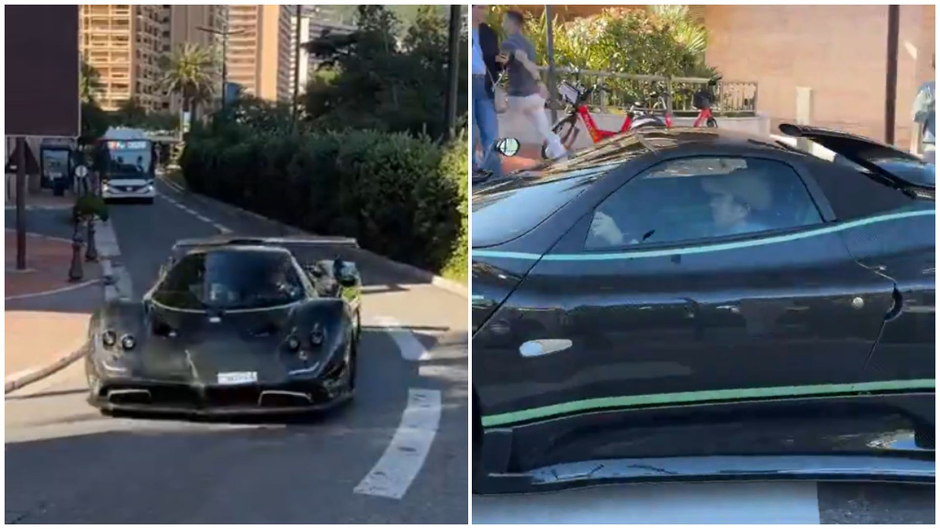 Fernando Alonso, en Mónaco con su Pagani Zonda Roadster Diamante Verde