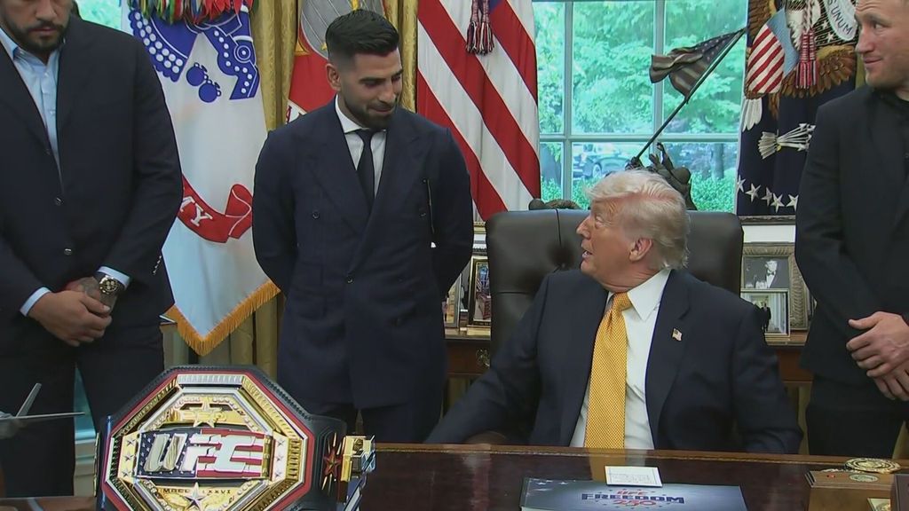 El momentazo de Ilia Topuria con Donald Trump en la Casa Blanca