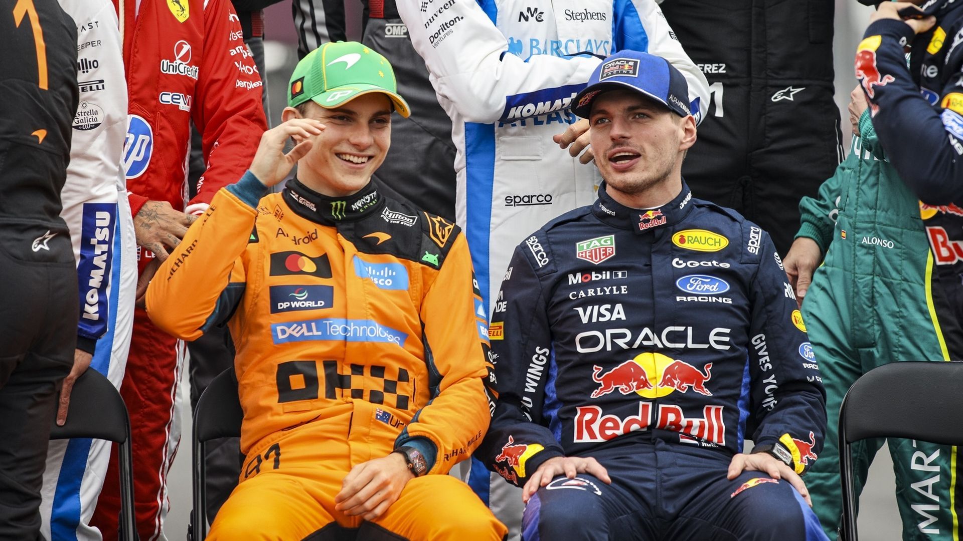 Oscar Piastri y Max Verstappen en el Gran Premio de Australia esta temporada