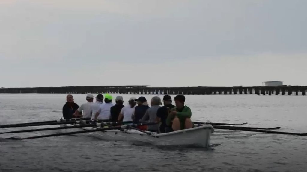 Remeros alemanes participan en una prueba piloto de turismo náutico en Terres de l'Ebre, Tarragona