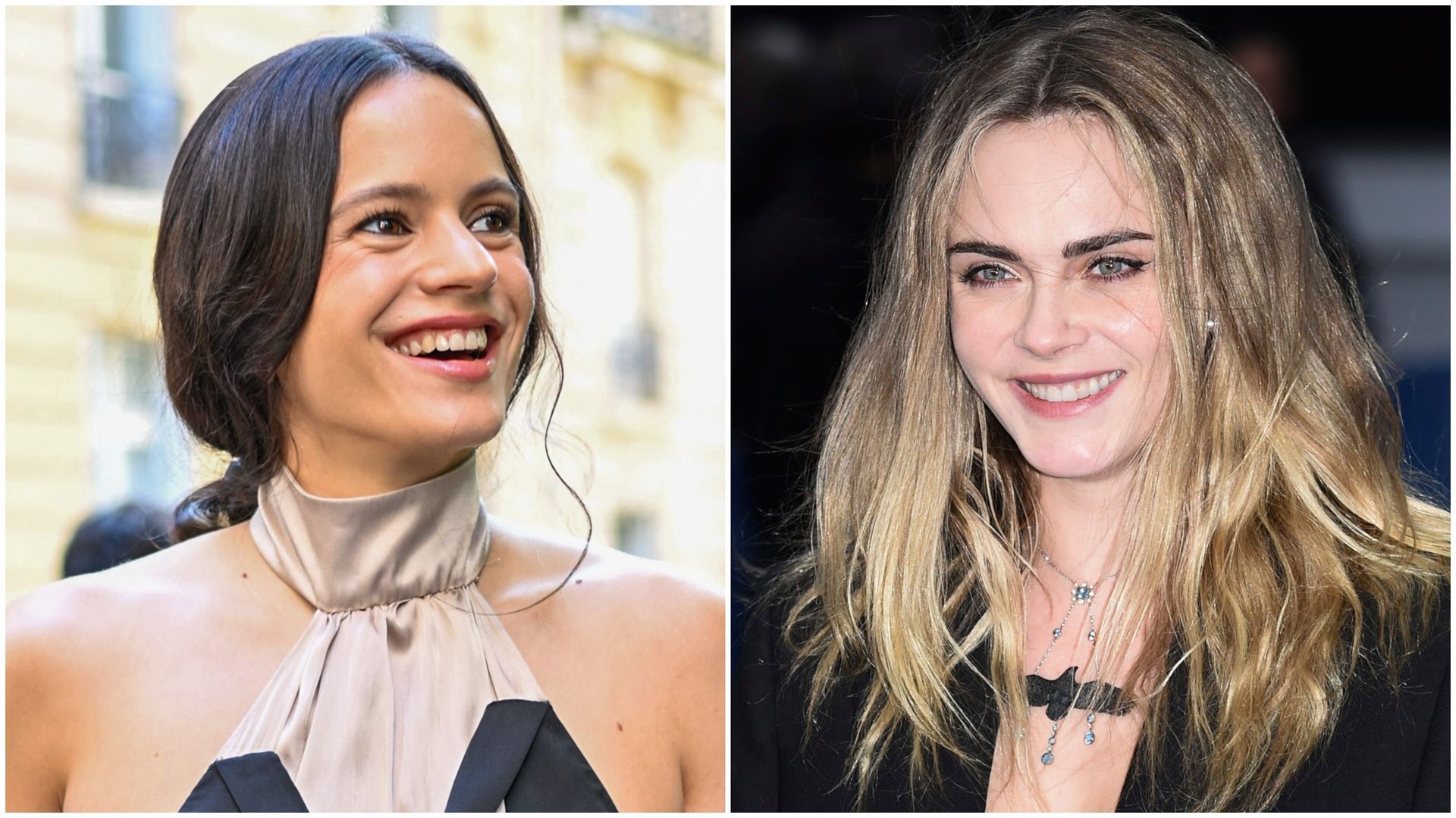 Rosalía y Cara Delevigne, en un fotomontaje