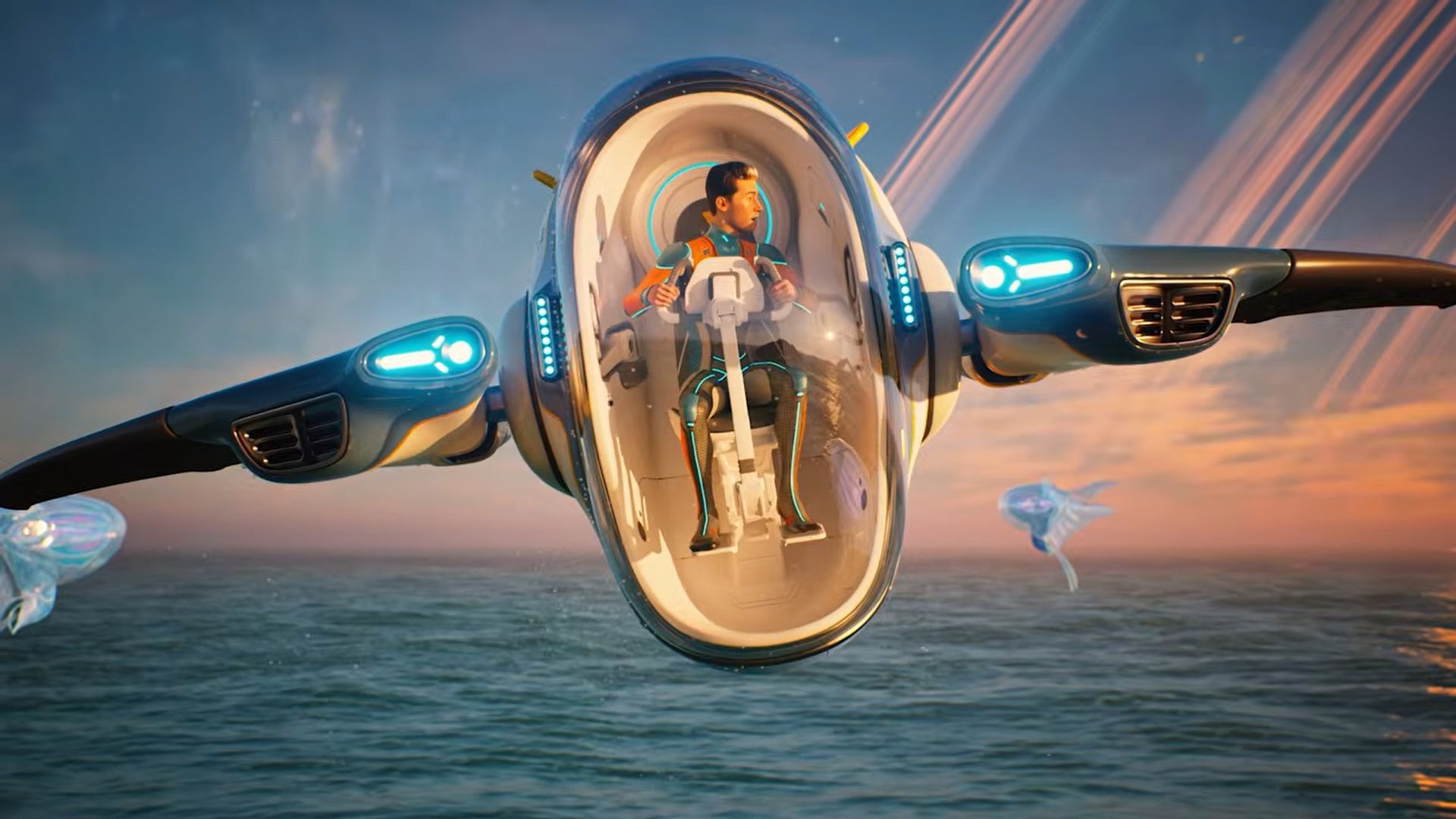 Subnautica 2, una de las últimas escenas en la nave submarina del tráiler de lanzamiento