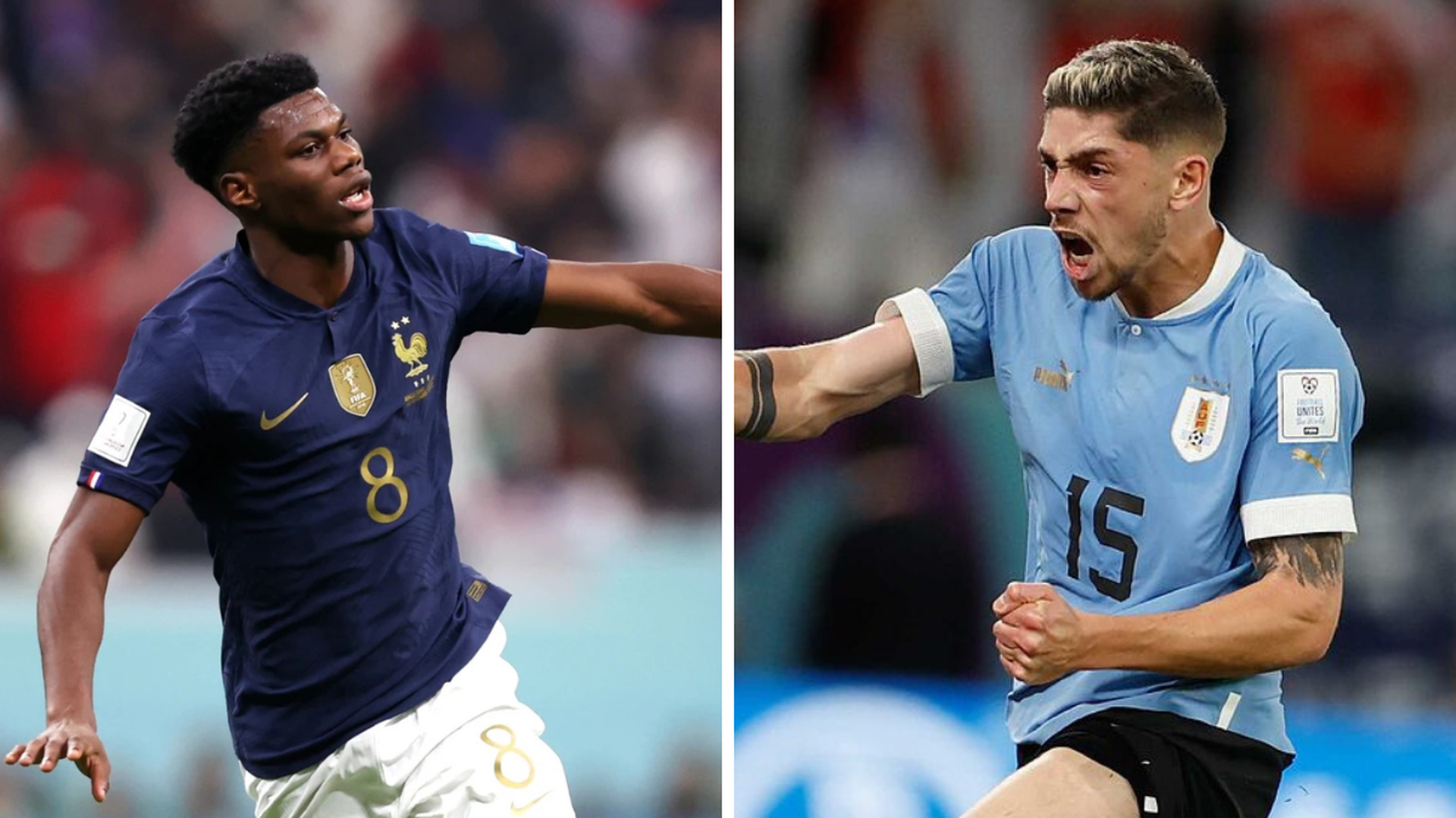 Tchouaméni y Fede Valverde, con Francia y Uruguay