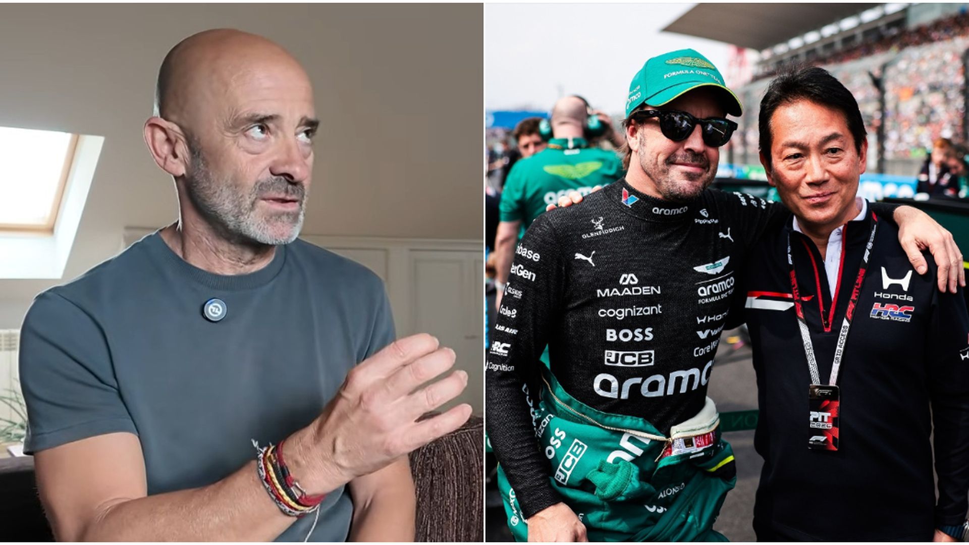 Antonio Lobato, Fernando Alonso y Koji Watanabe