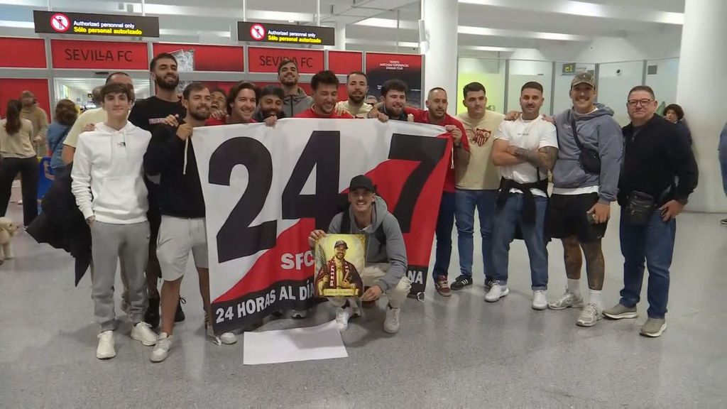 Ángel, el sevillista en Zúrich ‘repatriado’ por su peña para el Sevilla-Espanyol
