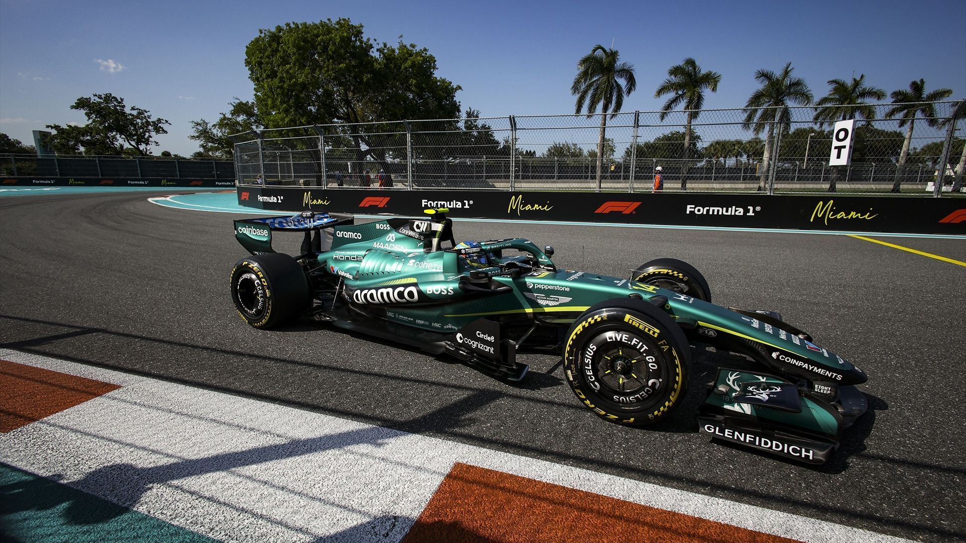 Fernando Alonso durante el Gran Premio de Miami de esta temporada