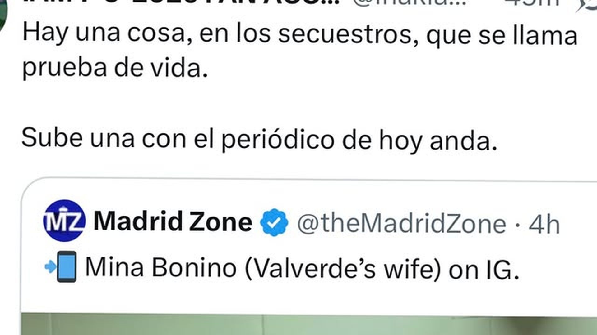 La defensa de Mina Bonino en Instagram