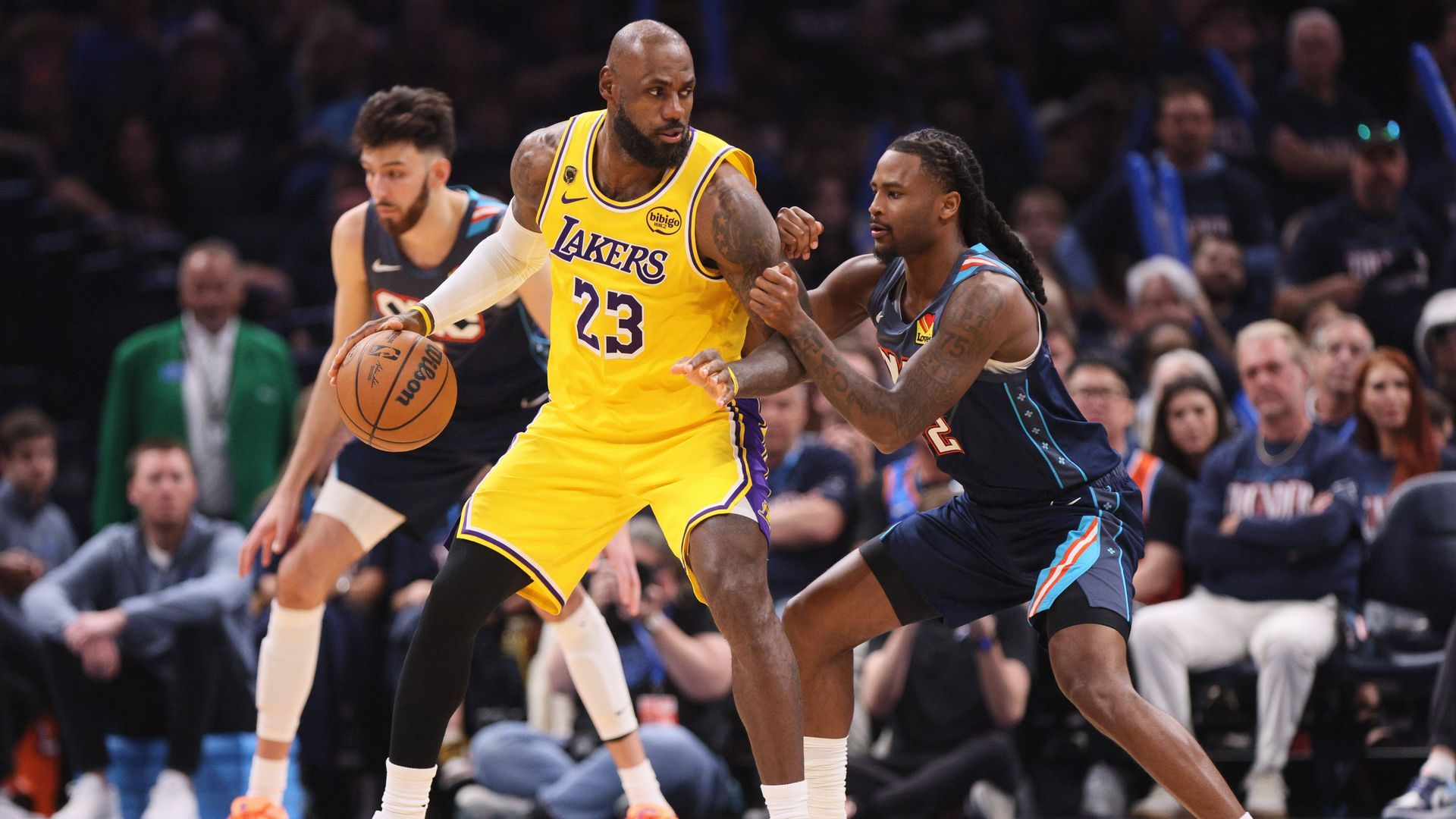 LeBron James durante el segundo partido contra Oklahoma City Thunder